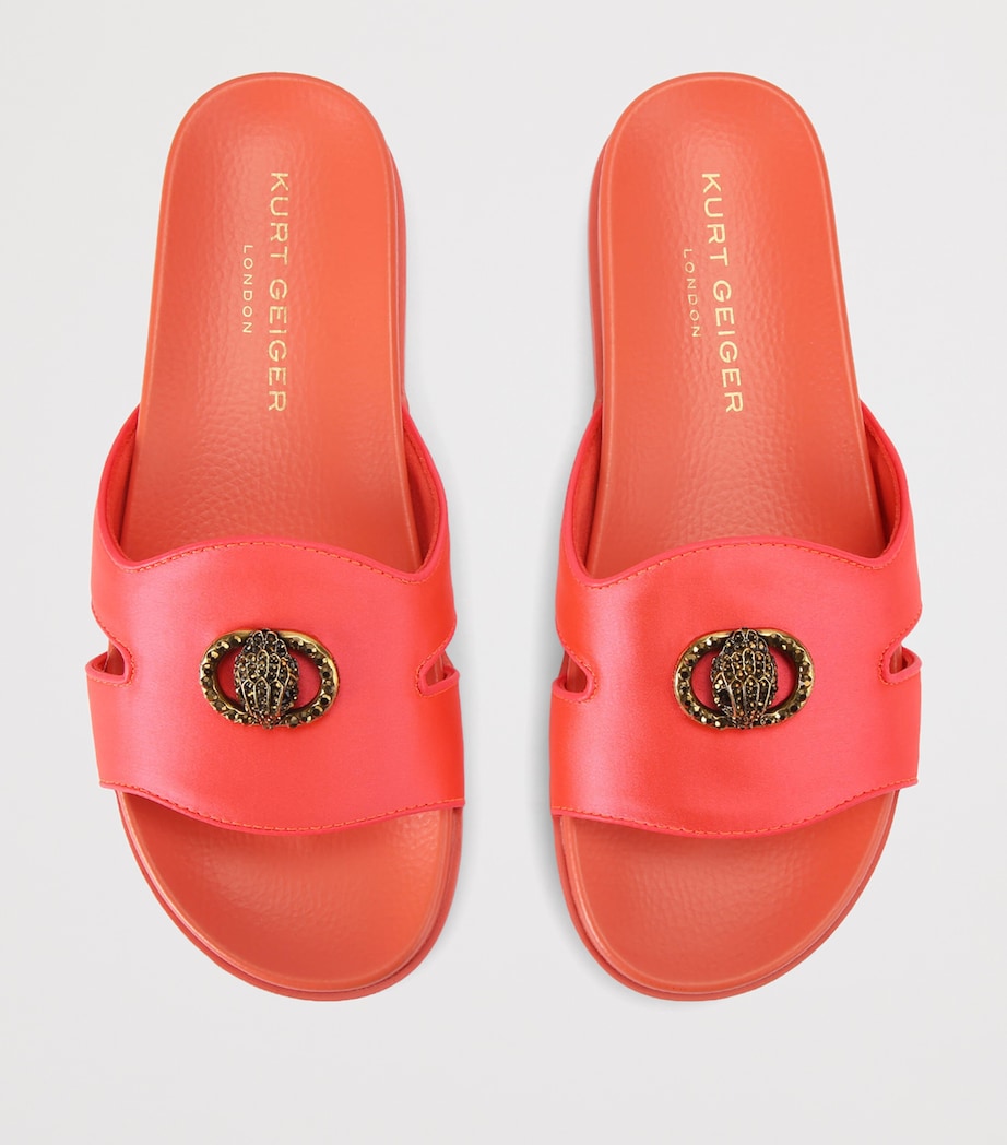Kurt Geiger London Satin Cut-Out Chelsea Slides Orange Image 4