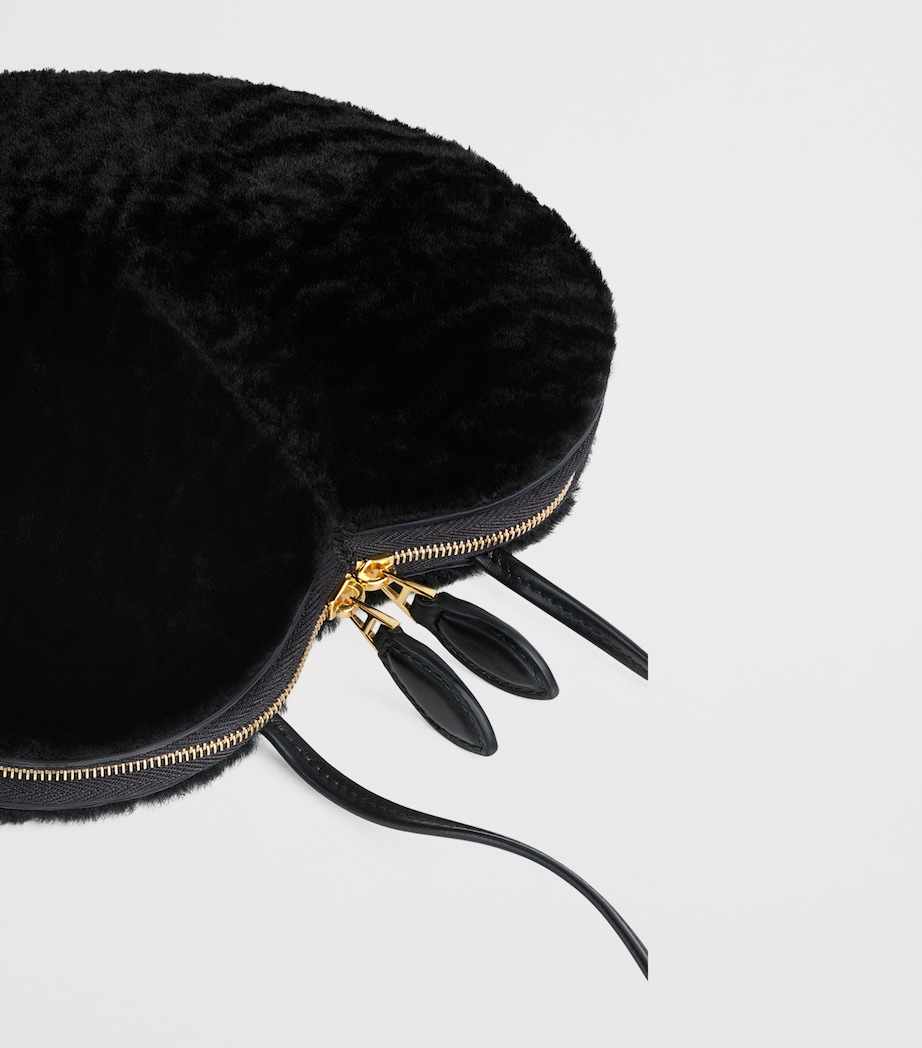 Alaïa Shearling Le Coeur Shoulder Bag Argent Image 3