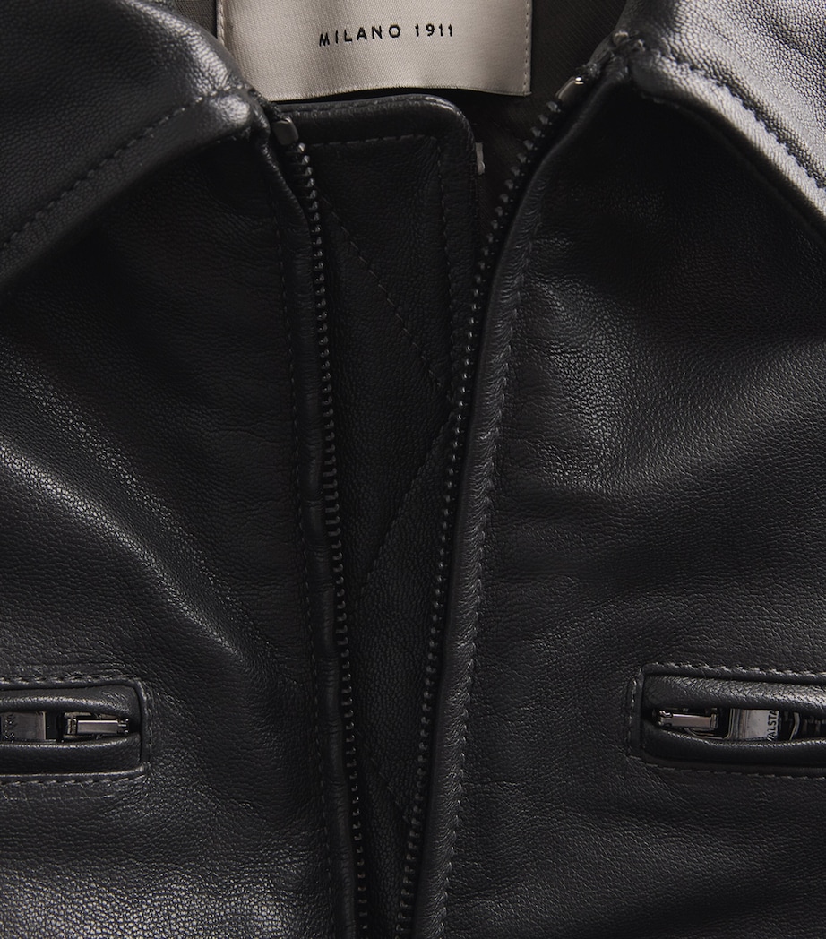 Valstar Mens Biker Grained Leather Jacket Liquirizia Image 6