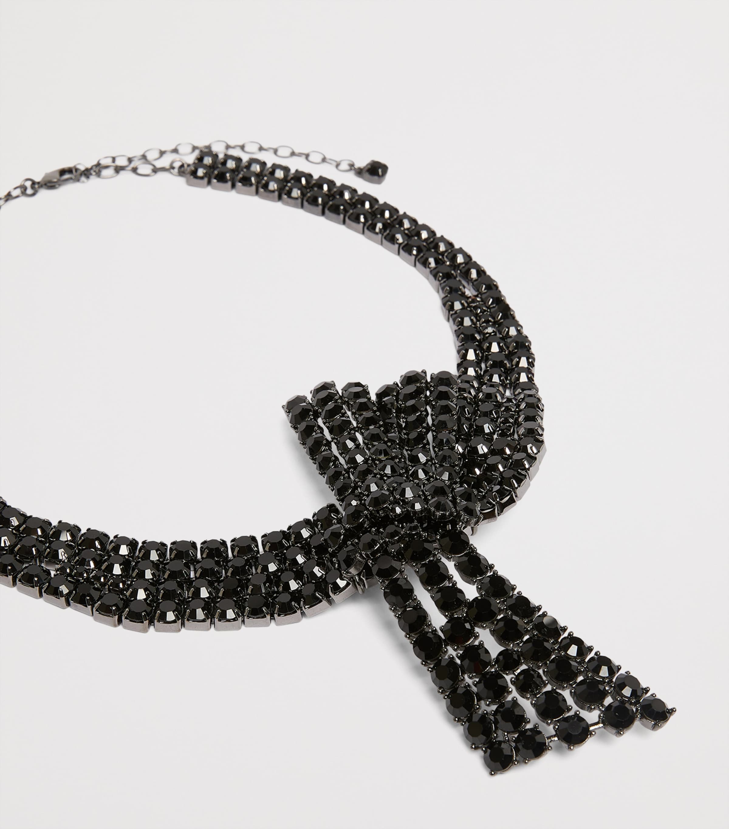 Marina Rinaldi Rhinestone-Embellished Butterfly Choker Black Image 4