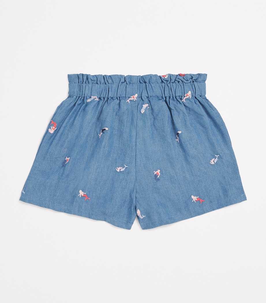 Embroidered Shorts (3-36 Months) INDIGO Image 2