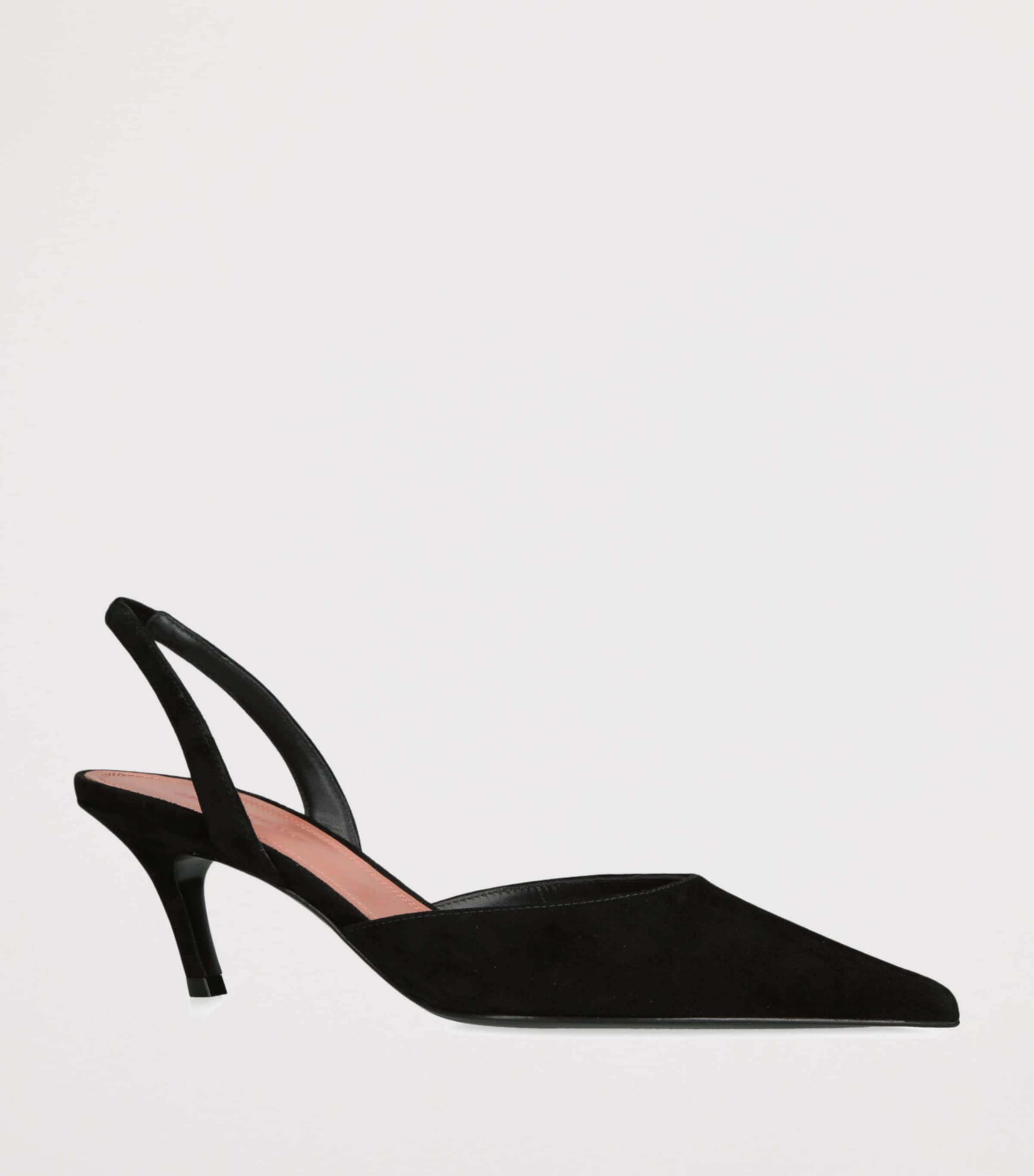 Suede Sofia Slingback Pumps 60 BLACK Image 3