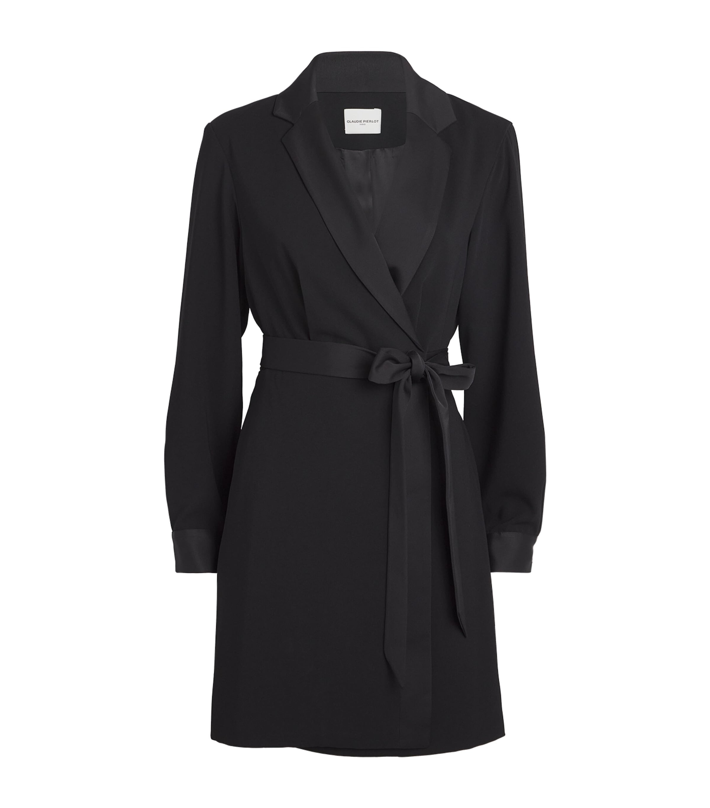 Claudie Pierlot Blazer-style Wrap Dress In Black