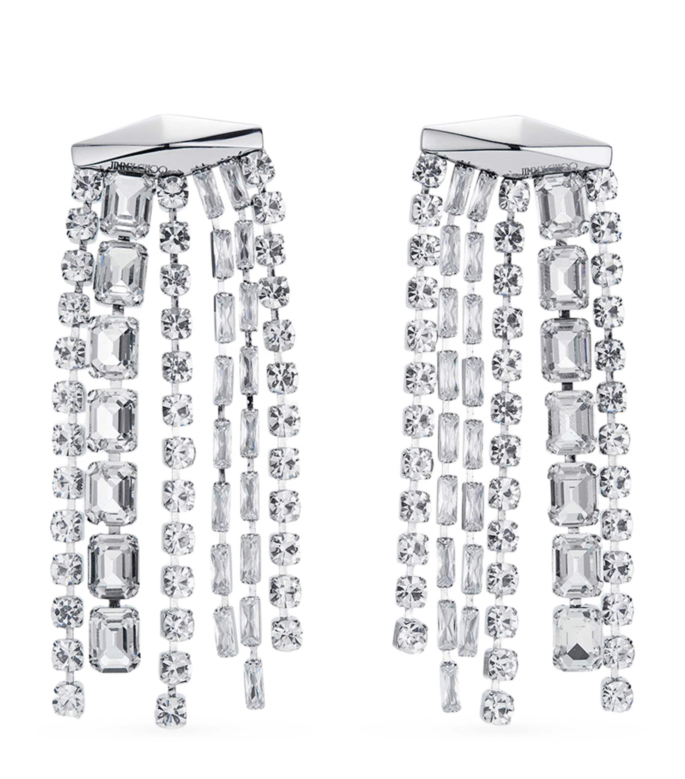 Jimmy Choo Zandra Earrings In Silver