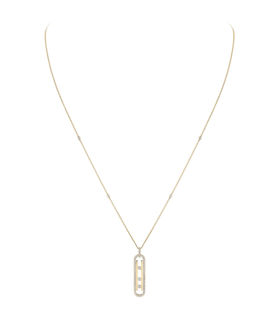 Messika Move 10th Birthday Yellow Gold and Diamond Necklace (0.70ct) Yellow Gold Image 1