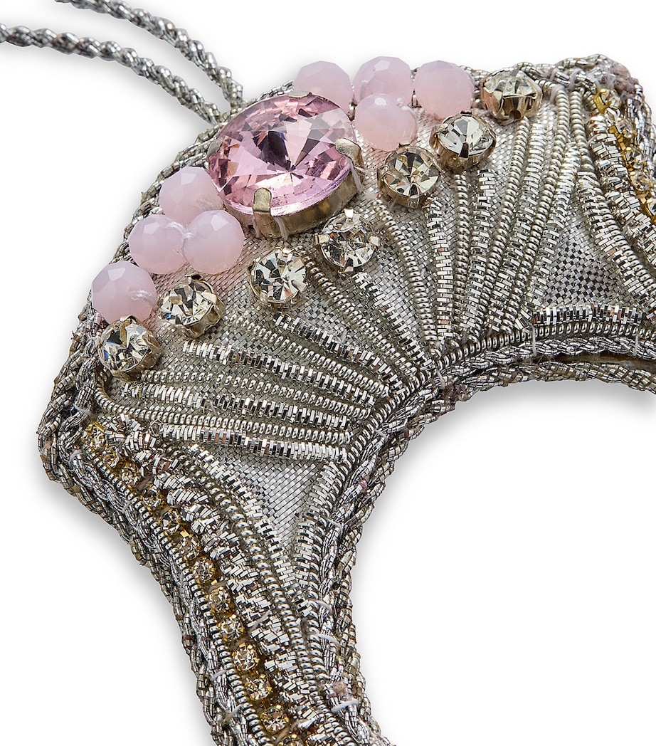 Beaded Ring Tree Decoration SILVER/PINK Image 2