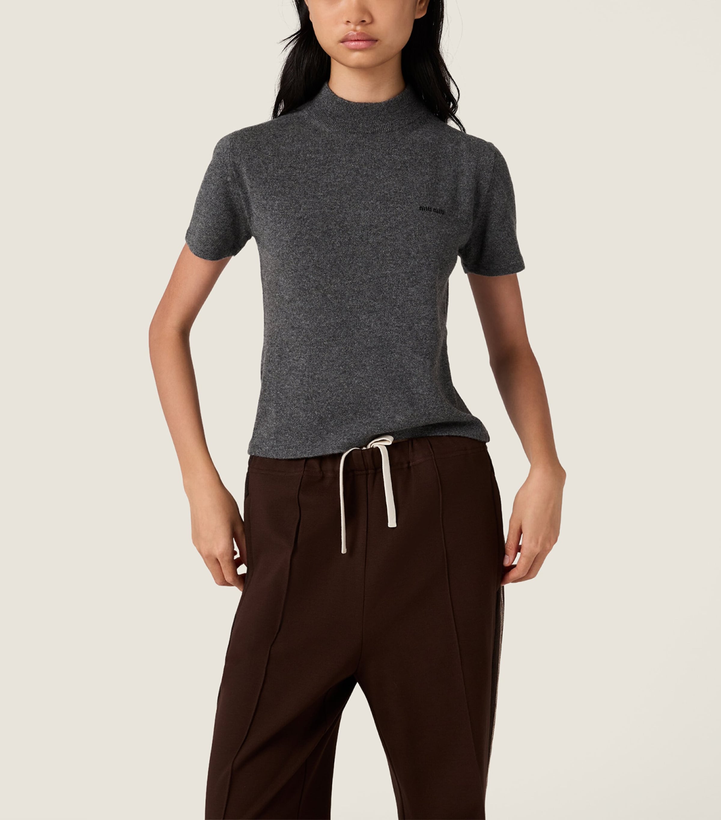 Cashmere Short-Sleeve Sweater F0480 Image 2