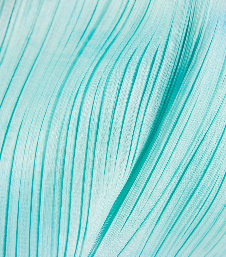 Pleats Please Issey Miyake Womens Sea Bubble Midi Skirt Blue Image 6