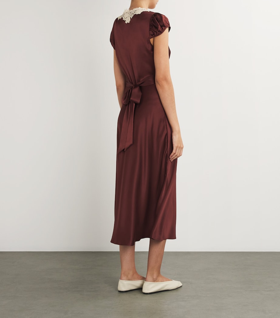 doen brown silk dress DEN Silk Long Dress - Brown Dresses, Clothing - WDOEN98010
