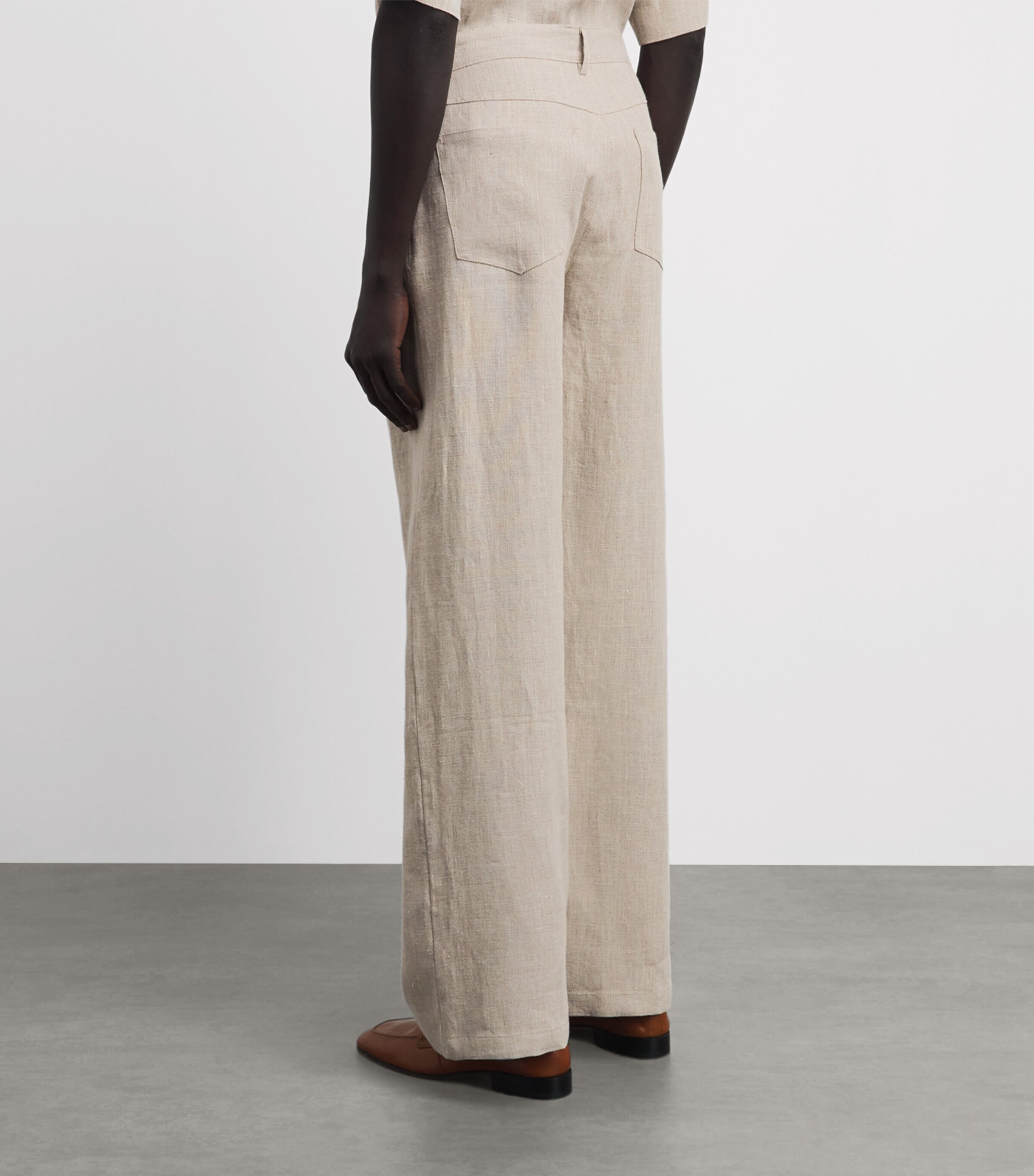 Séfr Beige Linen Arno Tailored Trousers | Harrods US