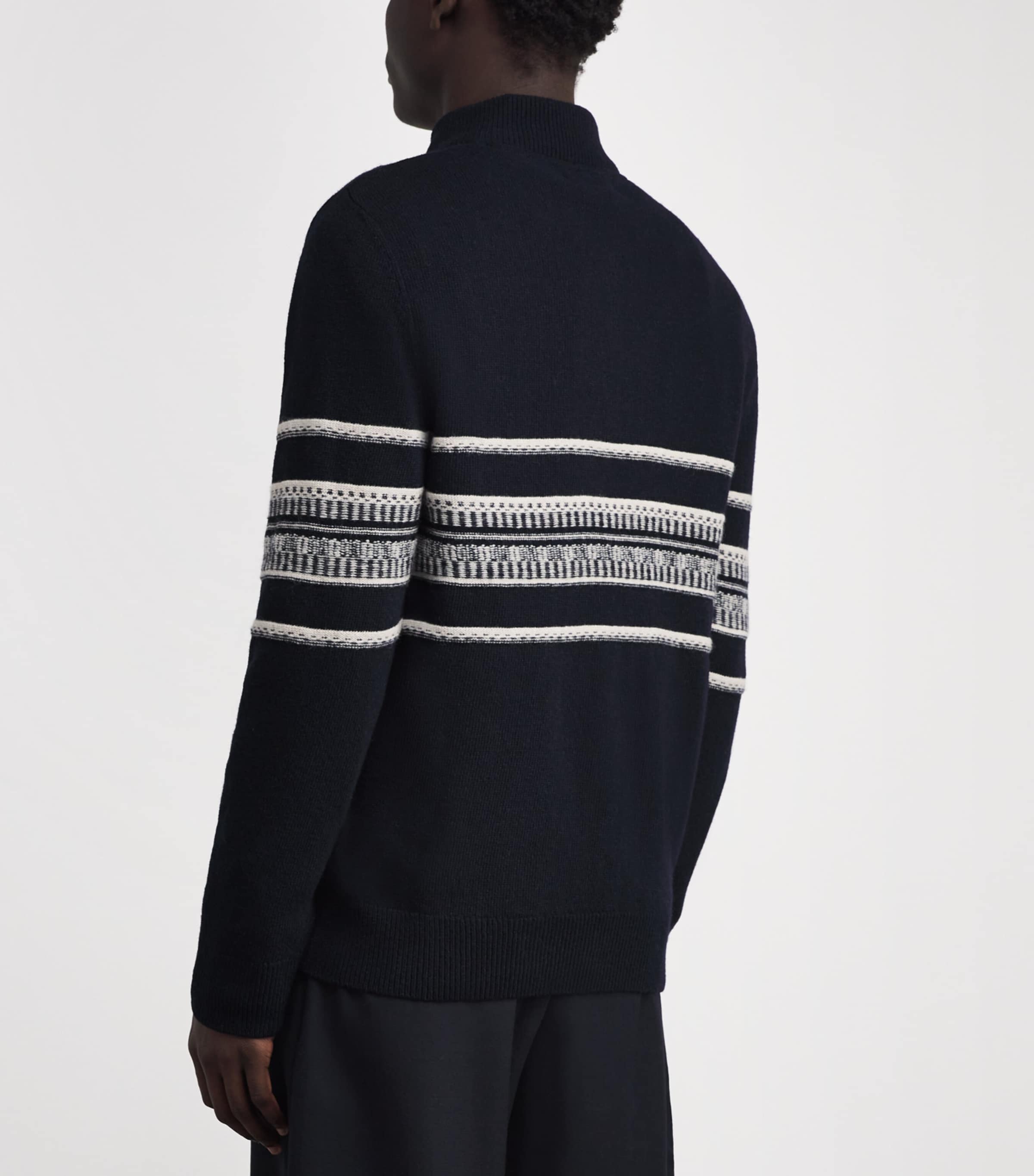 Wool Kepwick Quarter-Zip Sweater NY91 NAVY Image 4
