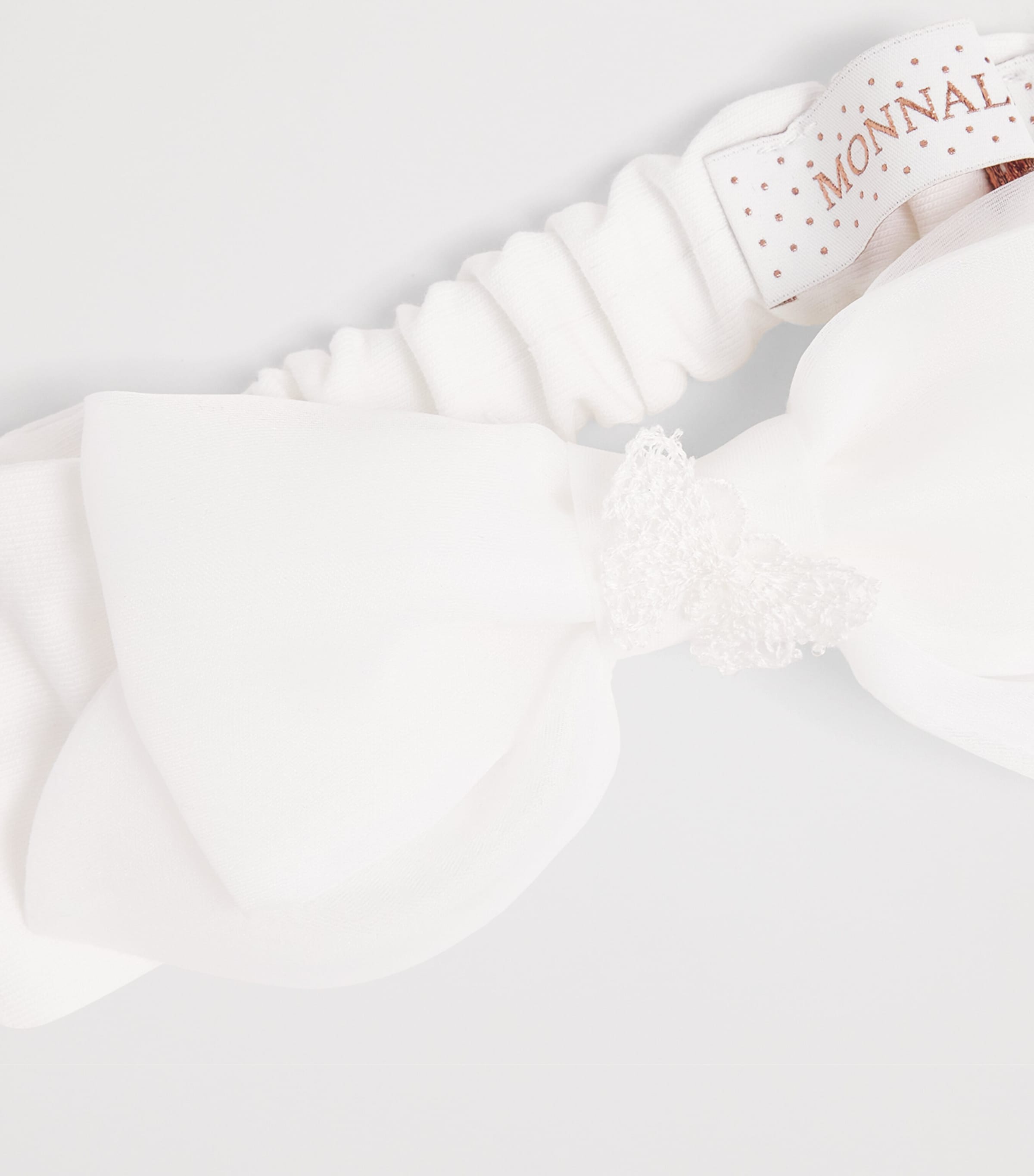 Monnalisa Bow and Butterfly Headband Cream Image 2