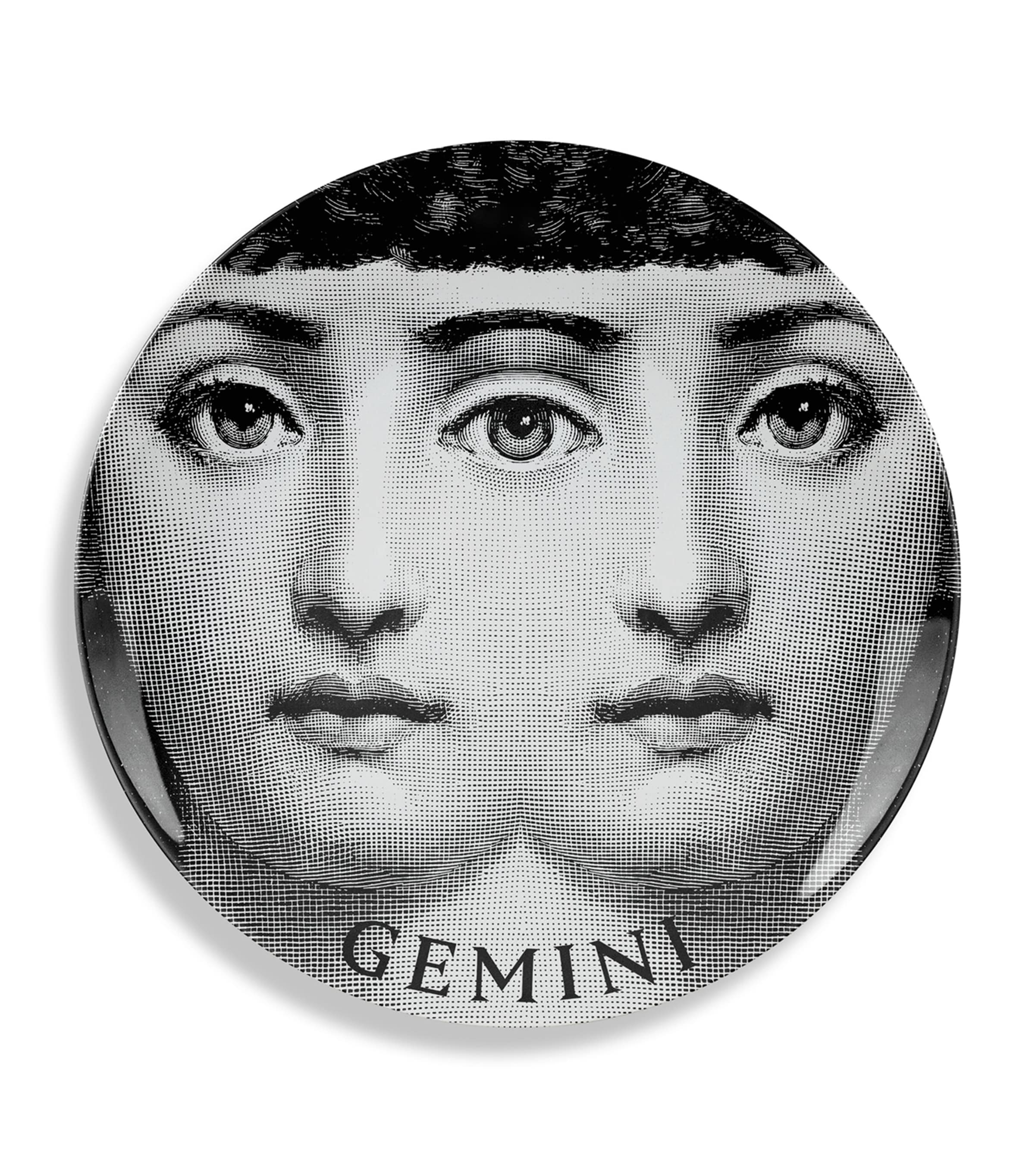 Fornasetti Tema E Variazioni - Zodiaco No. 350 Wall Plate In Black