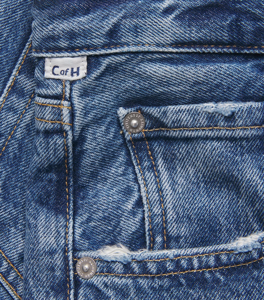 Citizens of Humanity Womens '90s French High-Rise Straight Jeans Pastis (indigo) Image 6