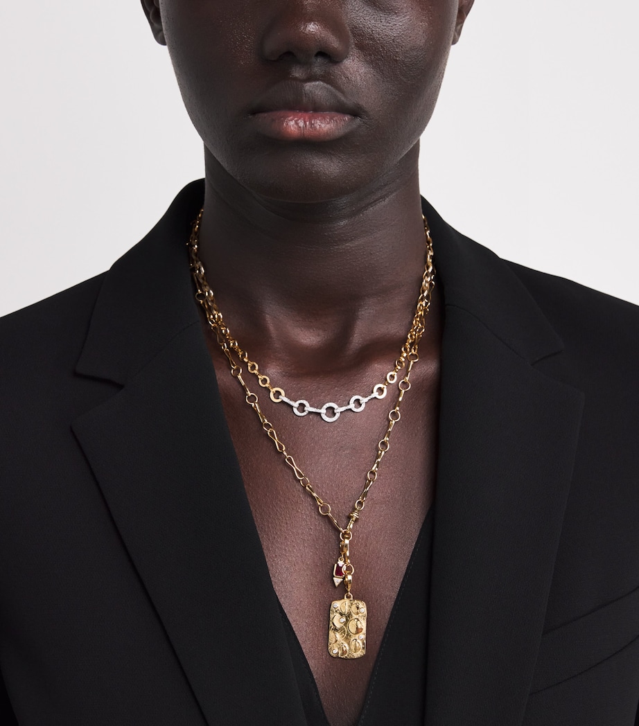 Yellow Gold, Ruby and Diamond July Charm YELLOW GOLD Image 4