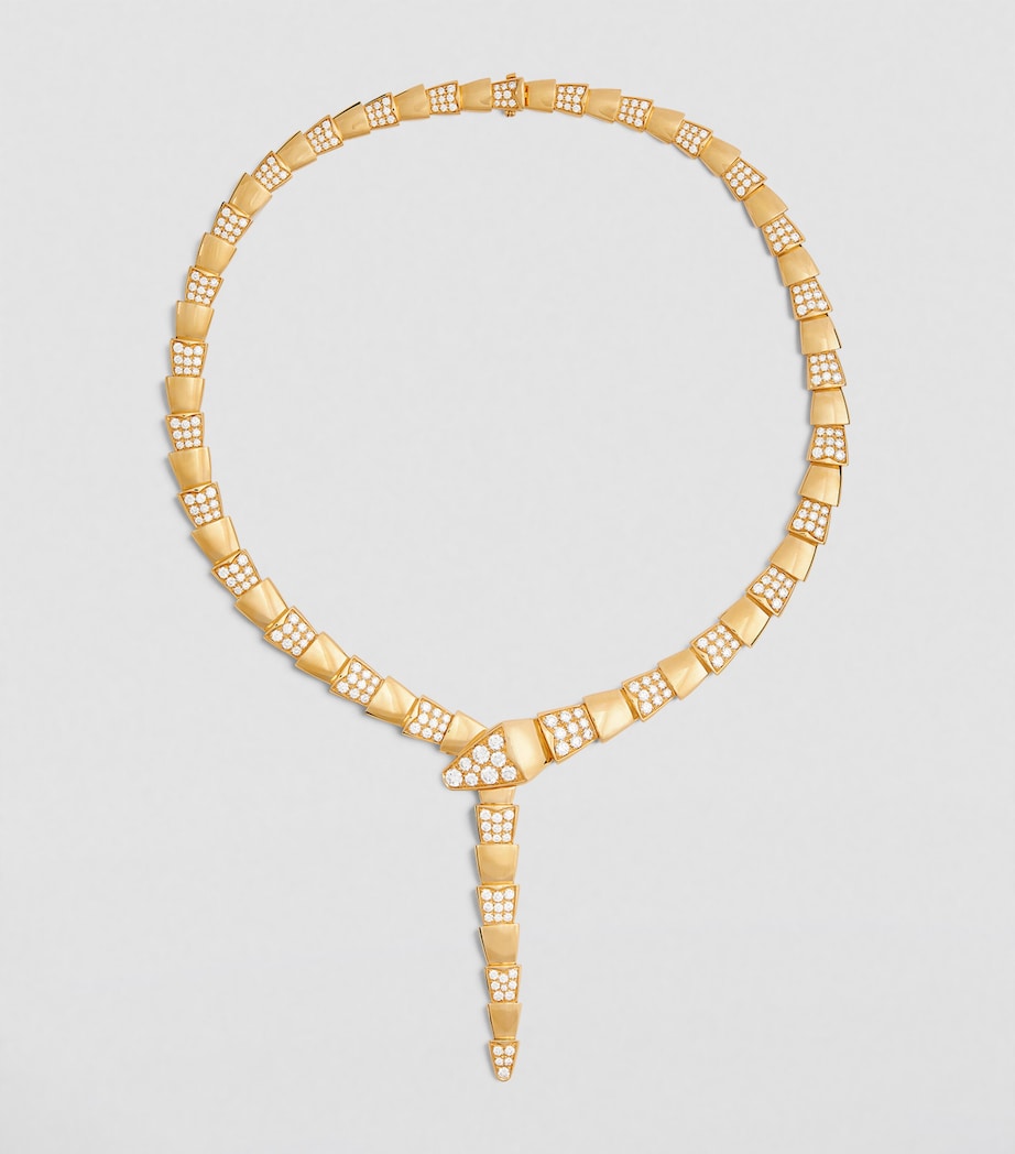 Yellow Gold and Diamond Serpenti Scaglie Necklace YELLOW GOLD Image 2