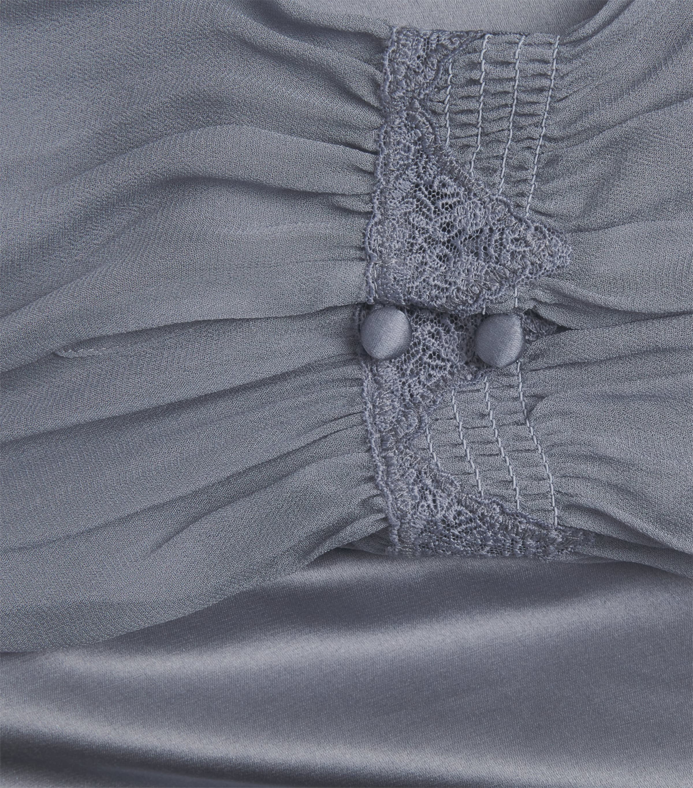 Satin Arlena Midi Dress STONE BLUE Image 5