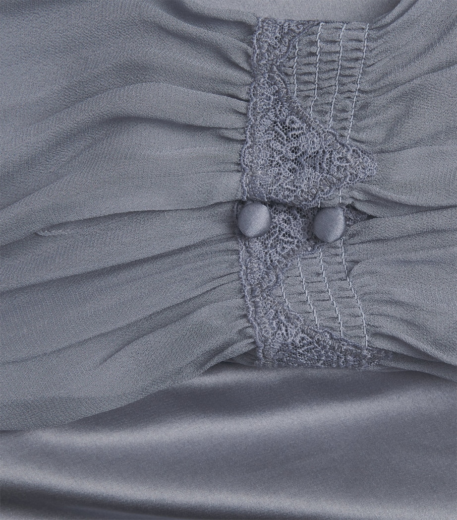 Satin Arlena Midi Dress STONE BLUE Image 5