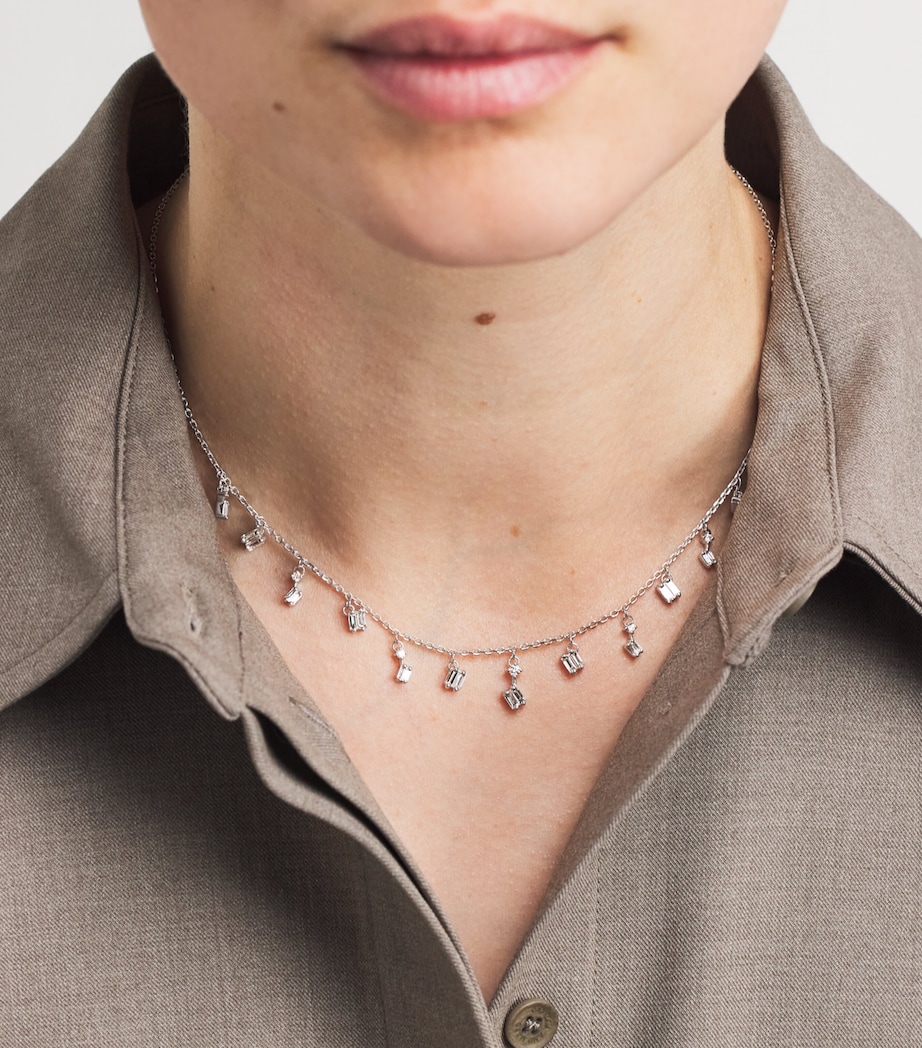 Suzanne Kalan White Gold and Diamond Classic Cascade Necklace Wg/wd Image 2