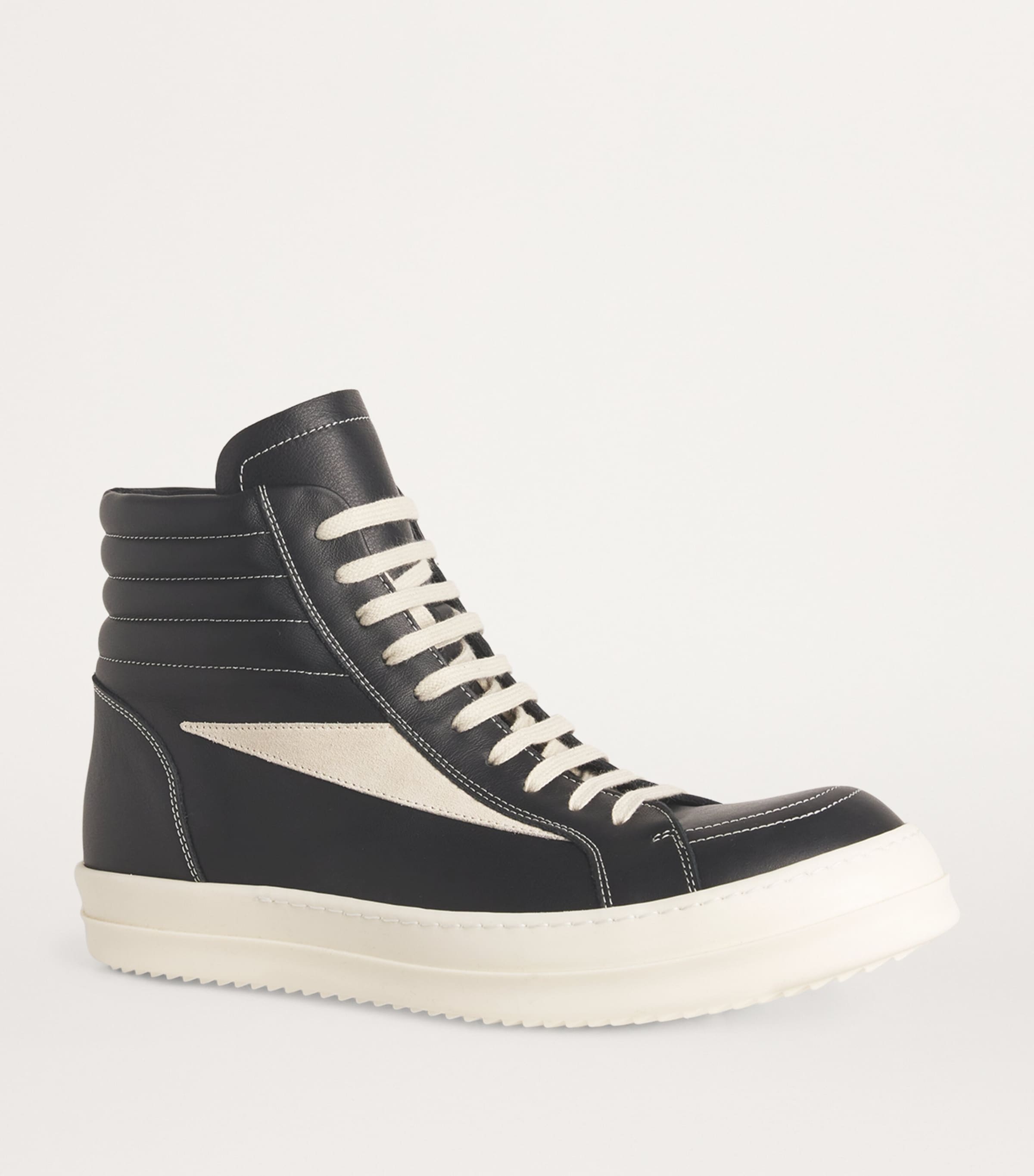 Leather Porterville Vintage High-Top Sneakers BLACK/MILK/MILK Image 5