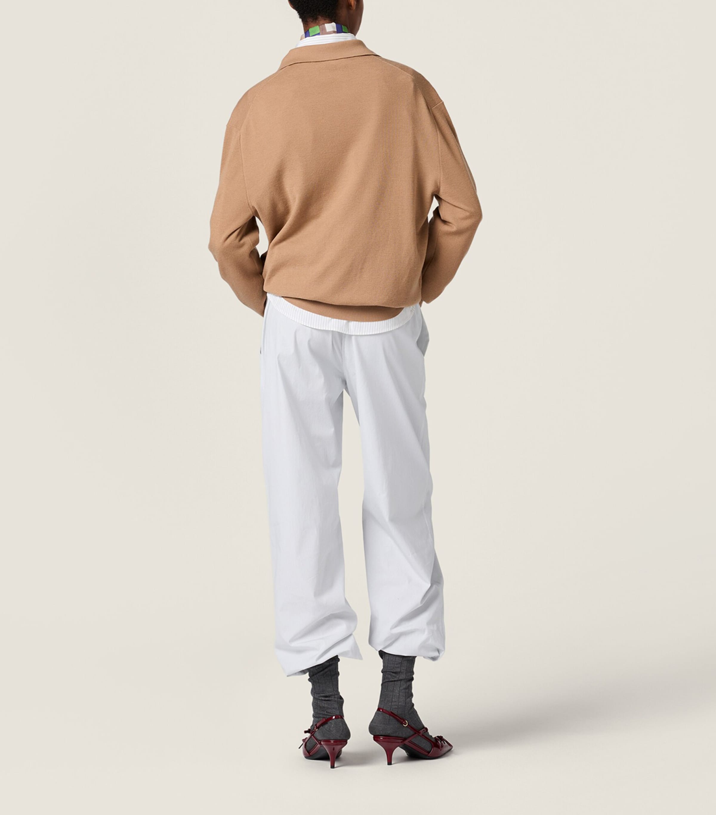 Miu Miu Womens Cashmere Polo Sweater Image 3