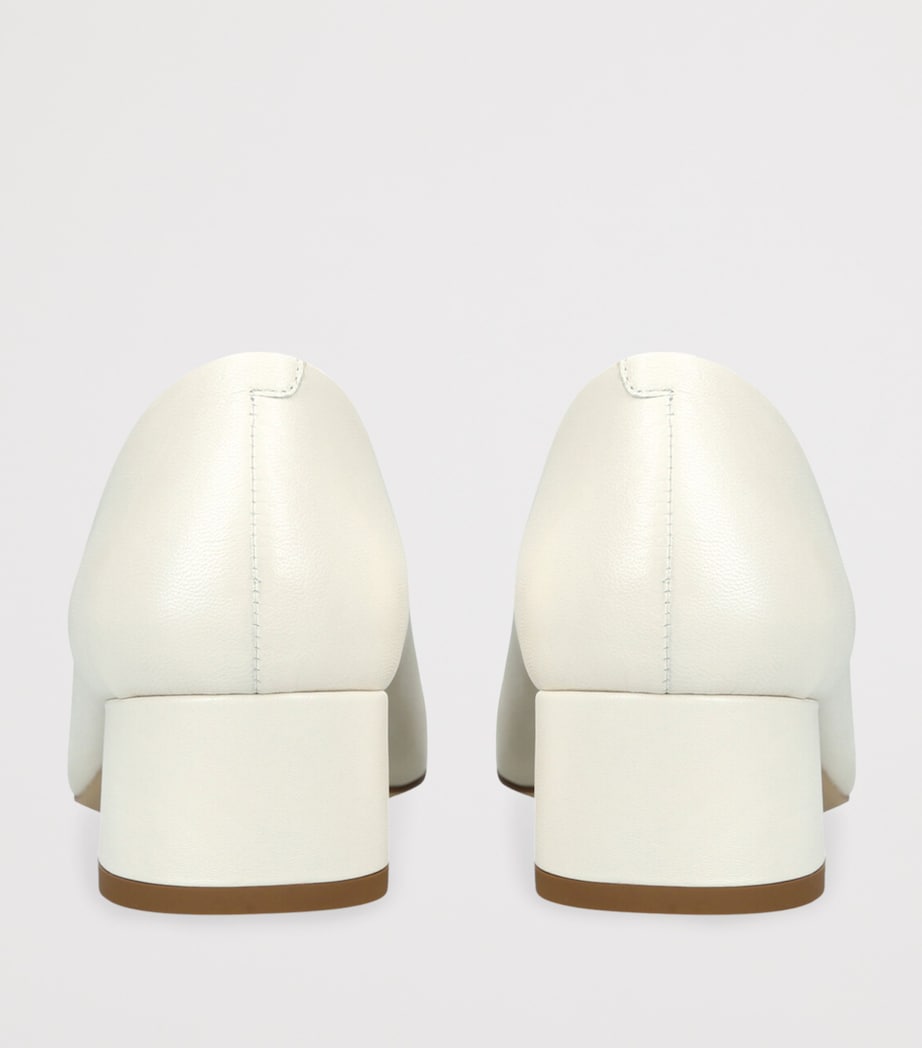 Gabriela Hearst Leather Agathe Heeled Pumps 50 Cream Image 2