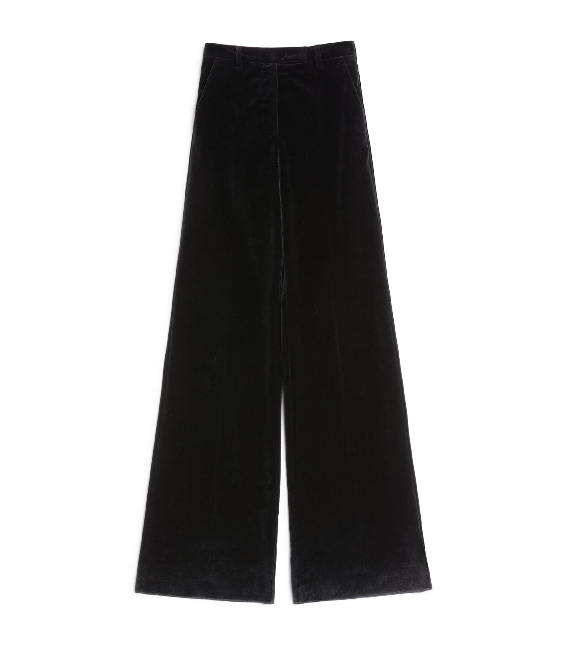 Cotton Velvet Flared Trousers 0NO Image 1