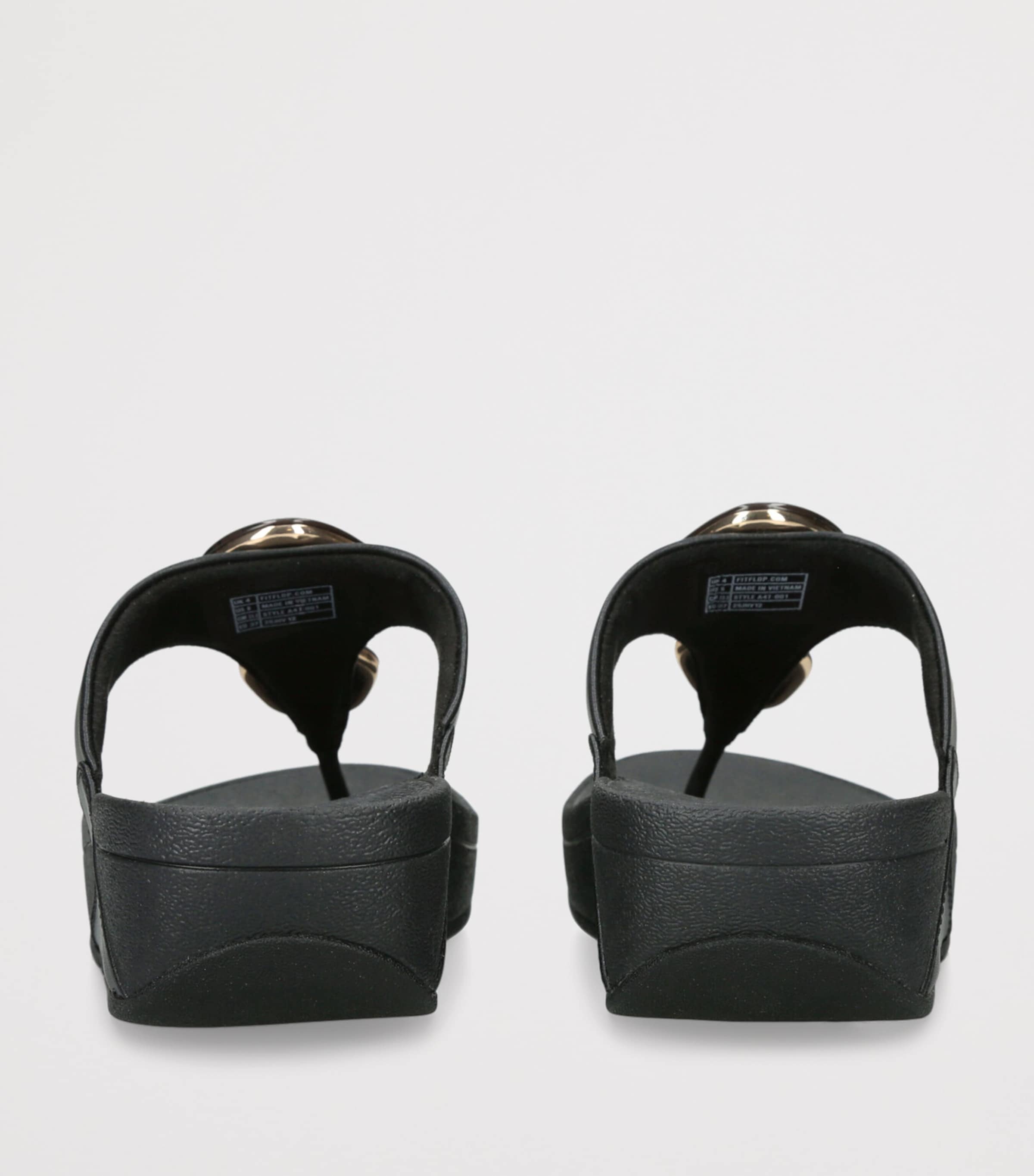 FitFlop Marble Stone Lulu Toe-Post Sandals 50 Black Image 2
