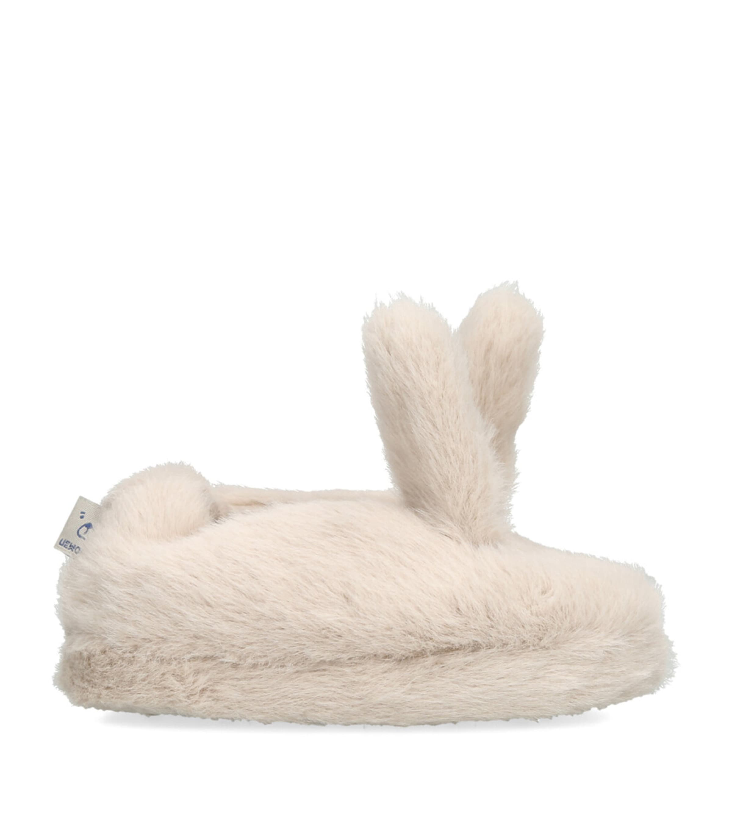 Liewood Kids' Aviaja Rabbit Slippers In Beige