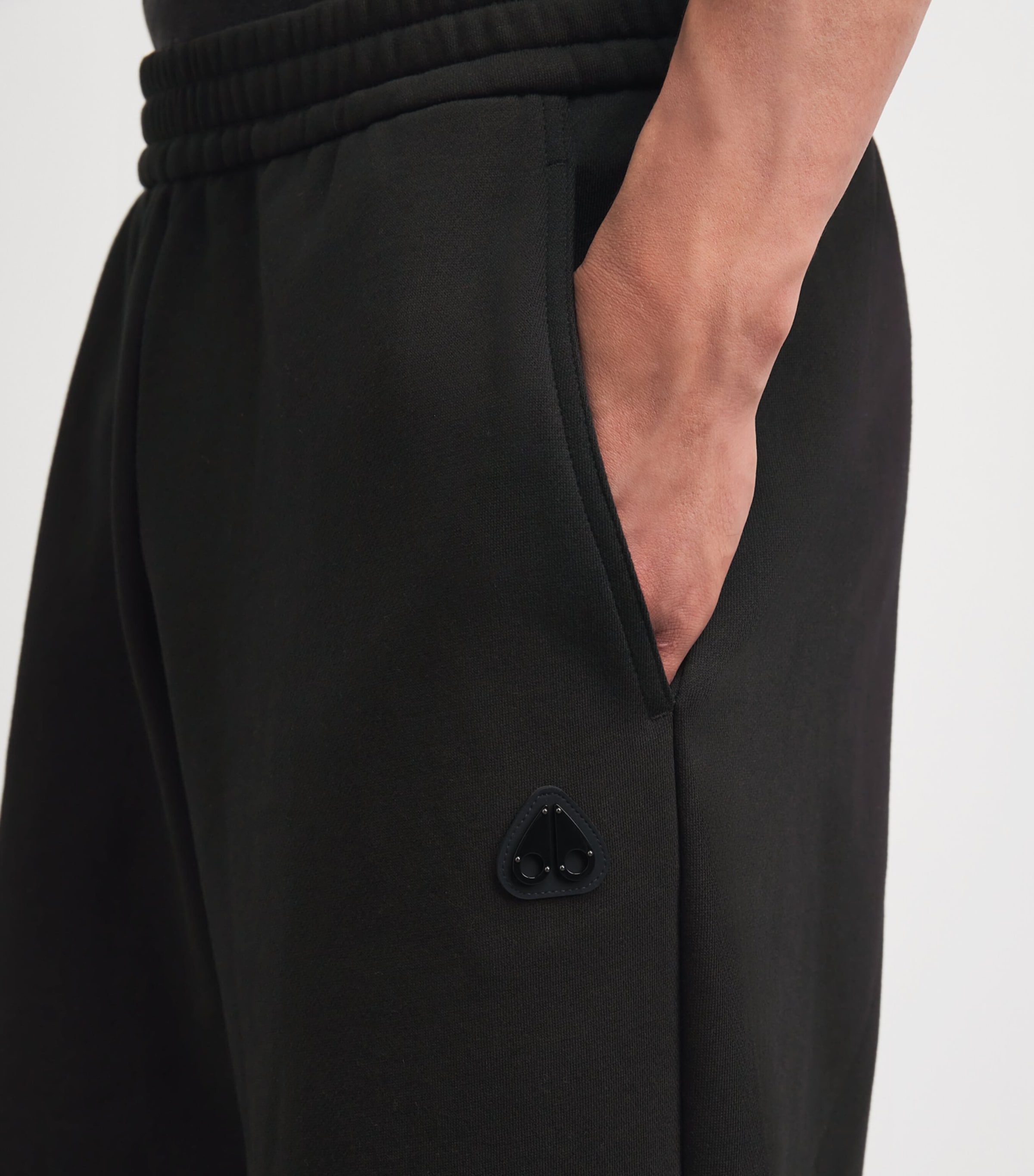 Moose Knuckles Mens Logo Yul Sweatpants Black Image 3