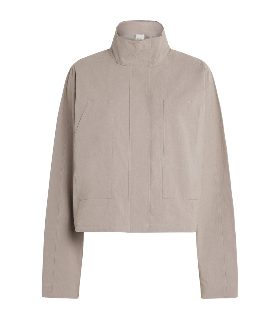 St. Agni Womens Stretch-Organic Cotton Carpenter Jacket Grey Stone Image 1