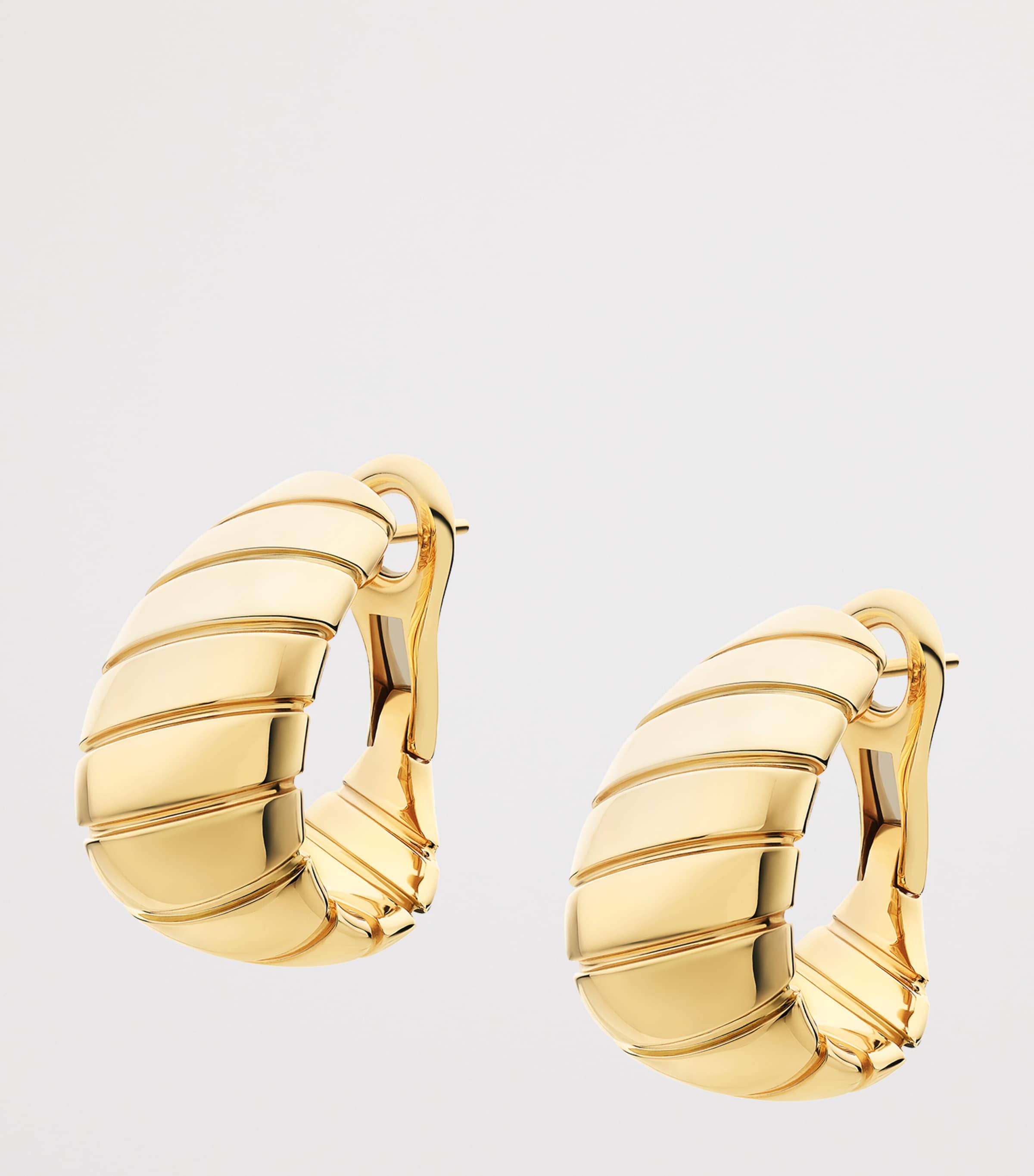 Bvlgari Yellow Gold Tubogas Hoop Earrings Yellow Gold Image 2