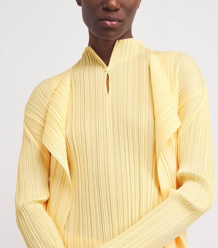 Mellow Pleats Coat CREAM YELLOW Image 6
