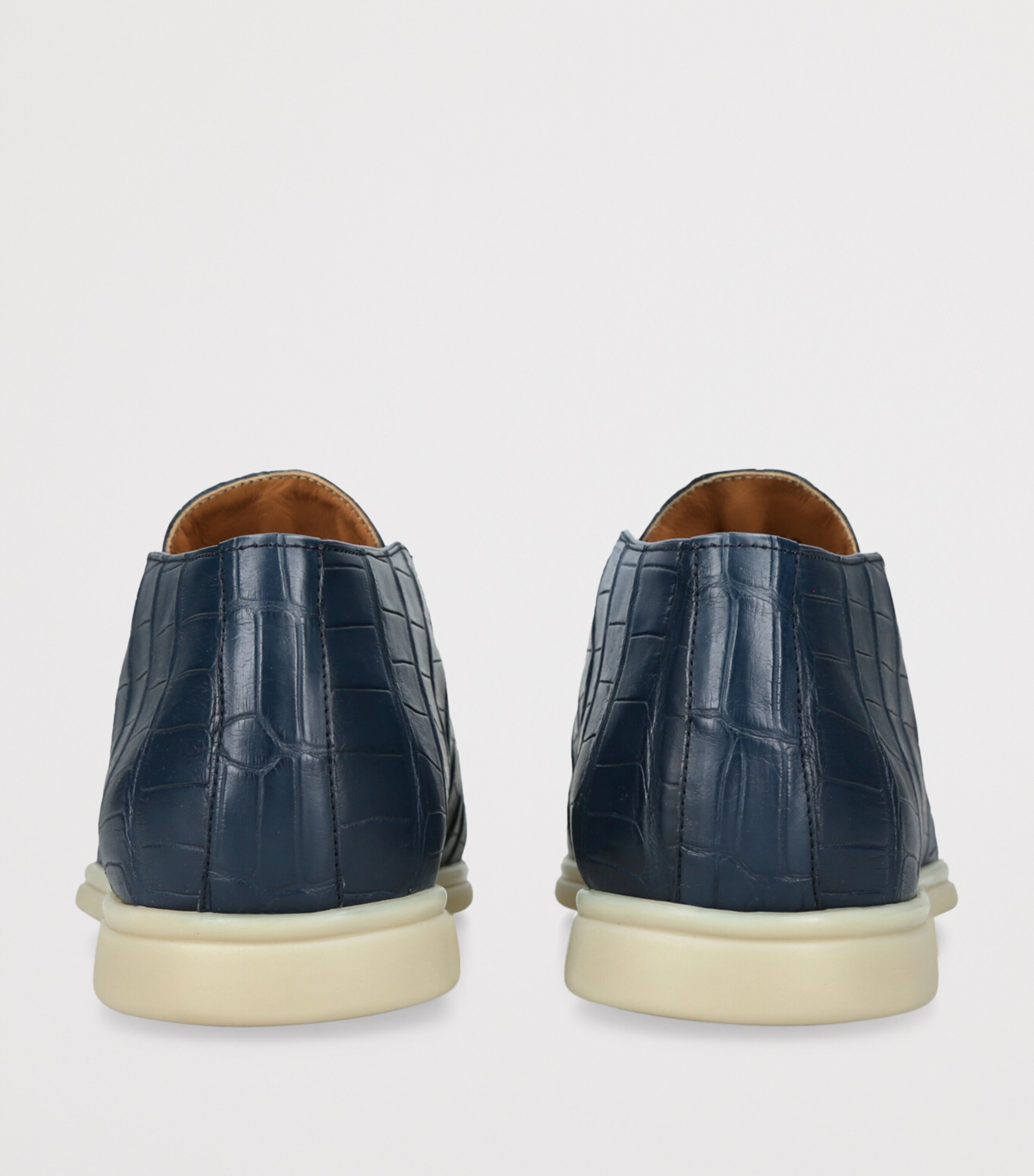 Alligator Skin Ankle Boots NAVY Image 2