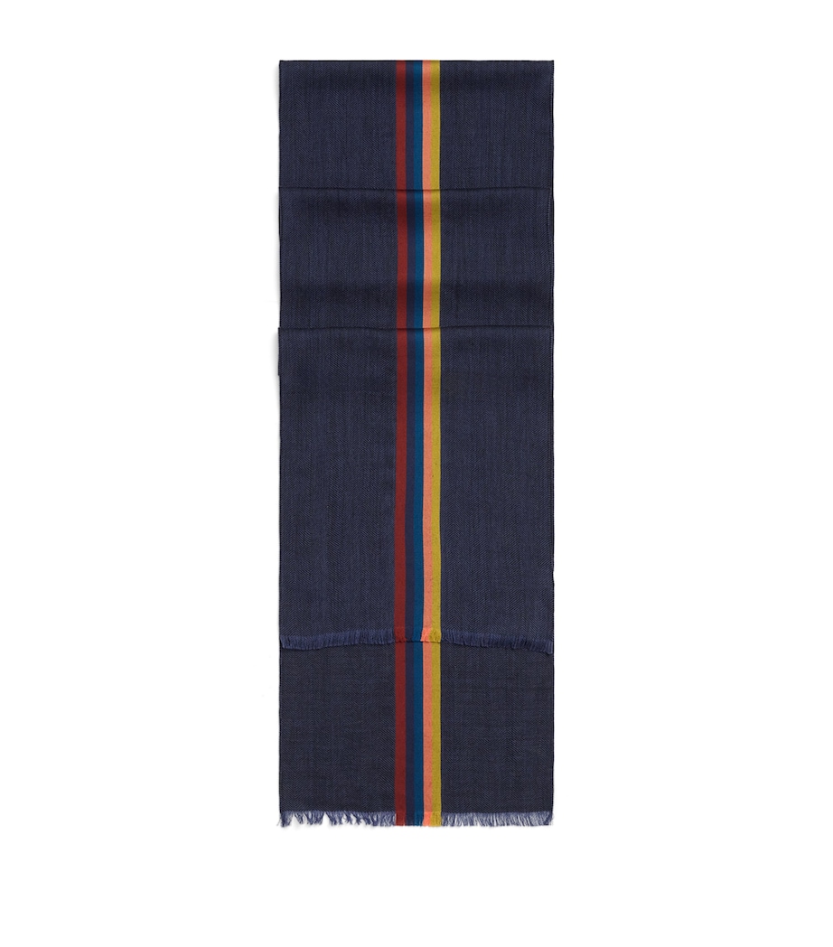 Paul Smith Virgin Wool-Blend Central Stripe Scarf Image 1