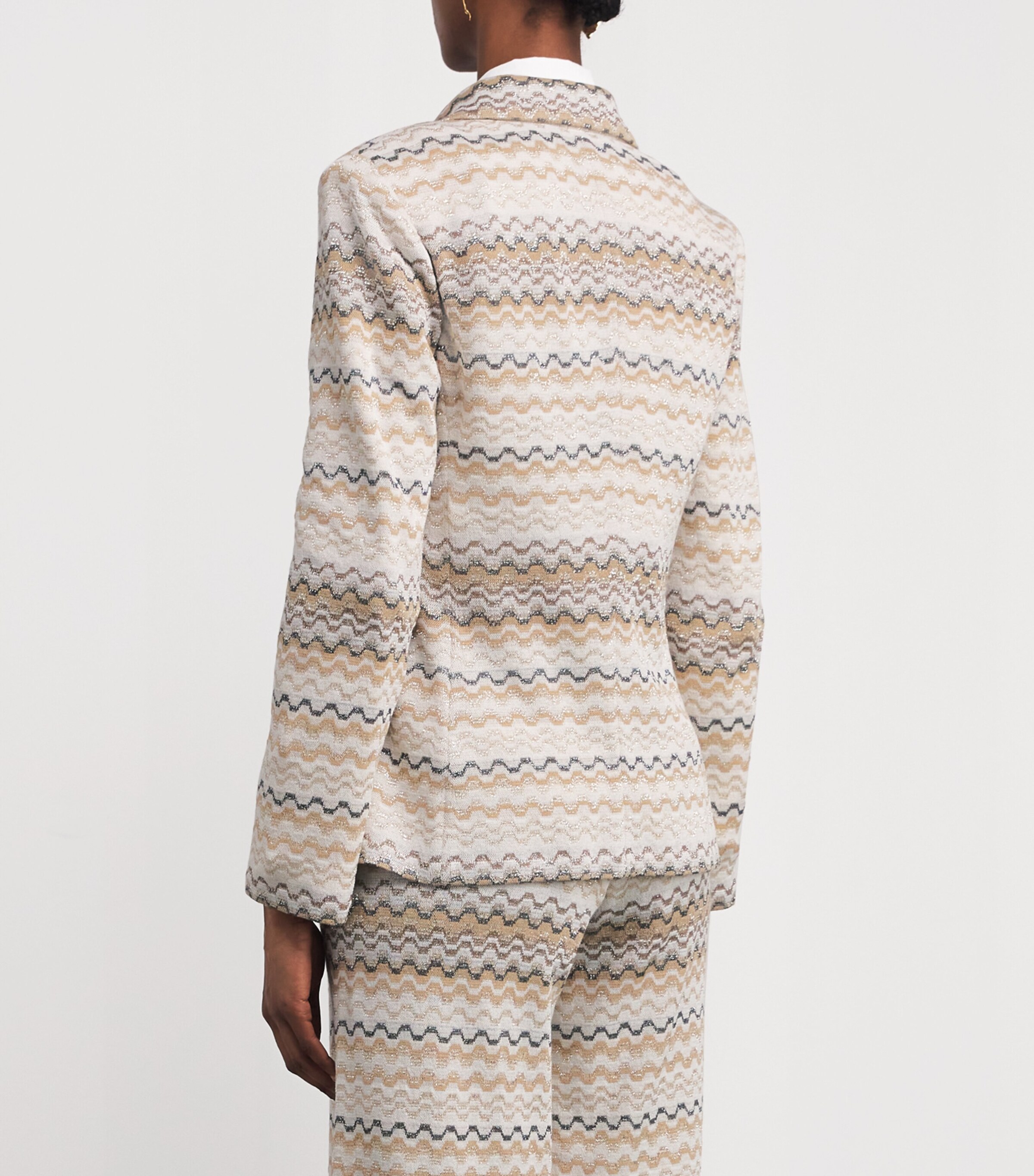 D.Exterior Womens Knitted Double-Breasted Blazer Duna Image 4