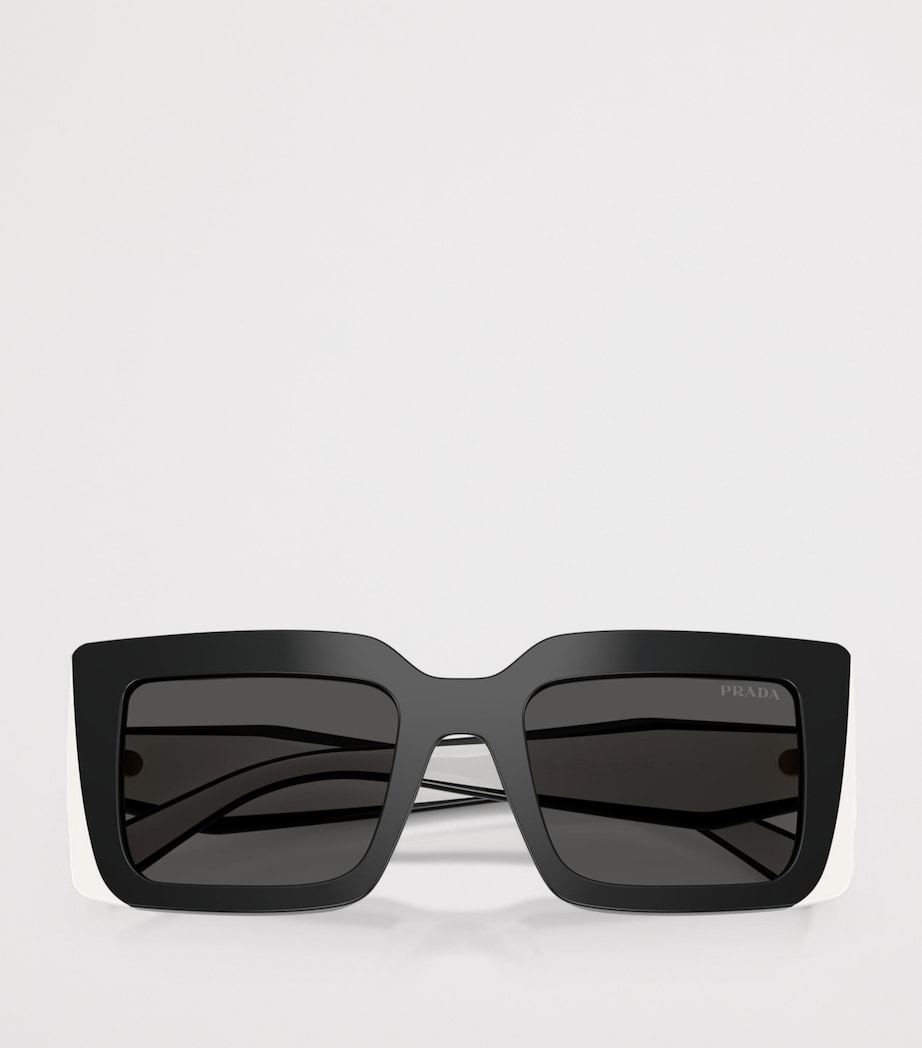 Prada PR D01S Rectangle Sunglasses Black Image 5