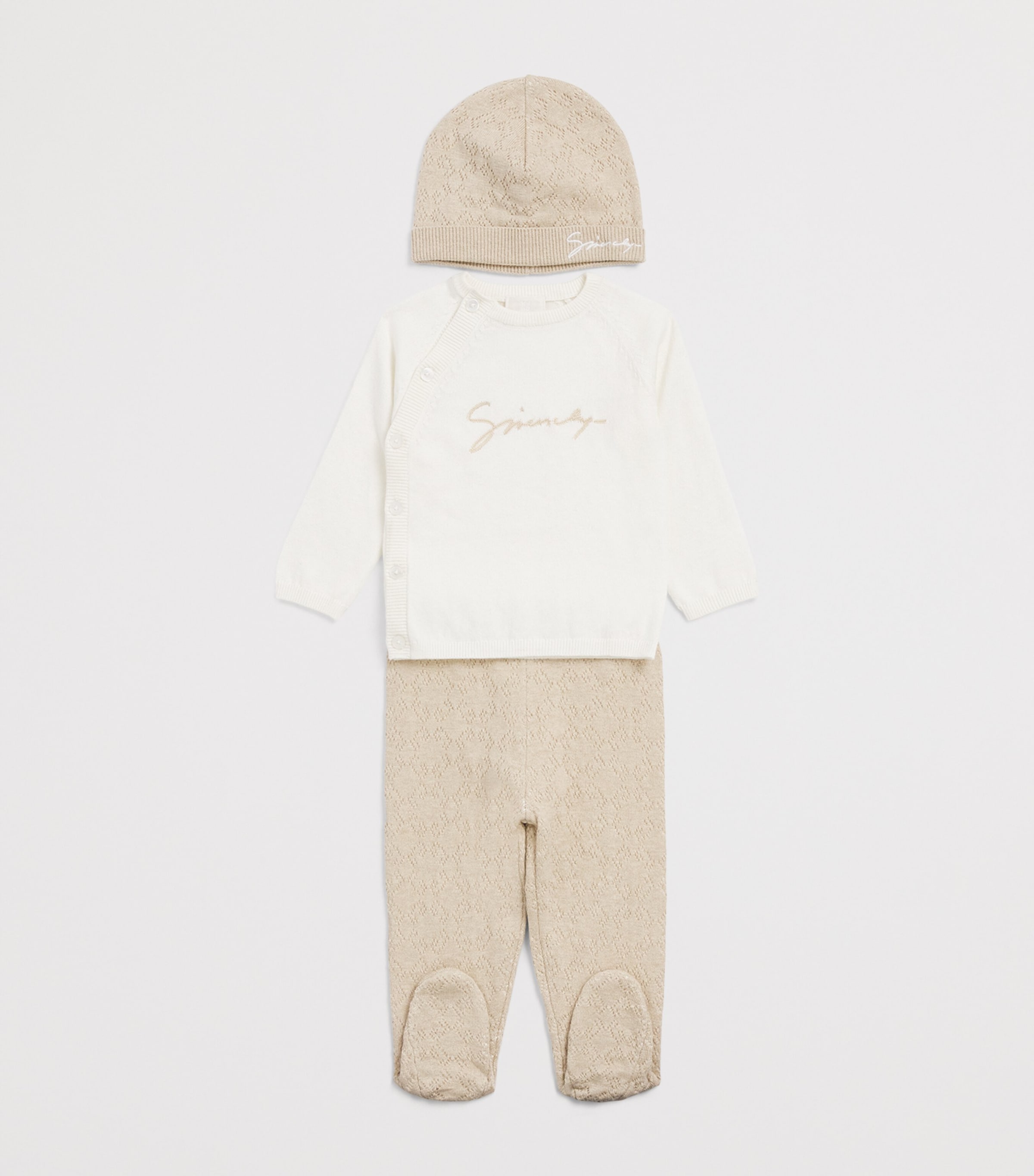 Cotton-Cashmere 3-Piece Set (1-12 Months) OFFWHITE Image 4