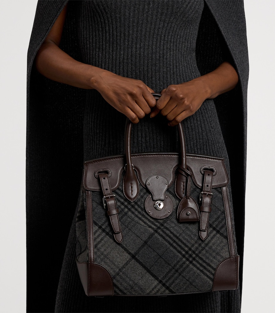 Wool-Leather Soft Ricky 33 Top-Handle Bag GREY MULTI/MOCHA Image 7