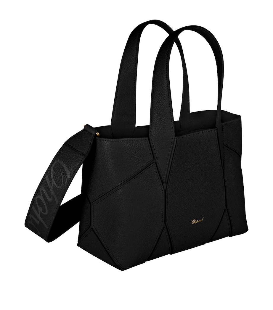Mini Leather Diamond Tote Bag BLACK Image 3