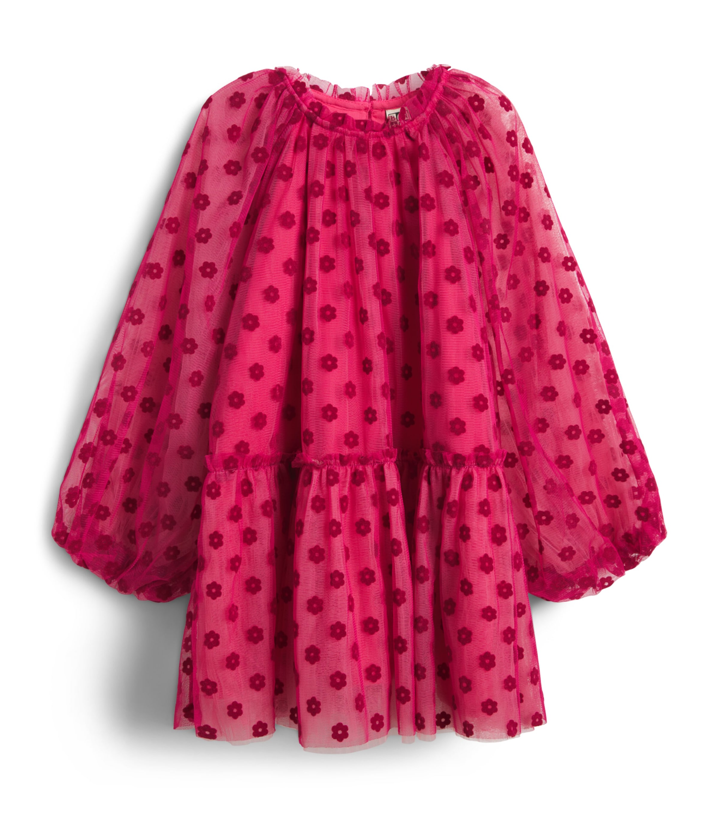 Bonton Tulle Velvet-Flower Dress (2-14 Years) Rose Princesse Image 1