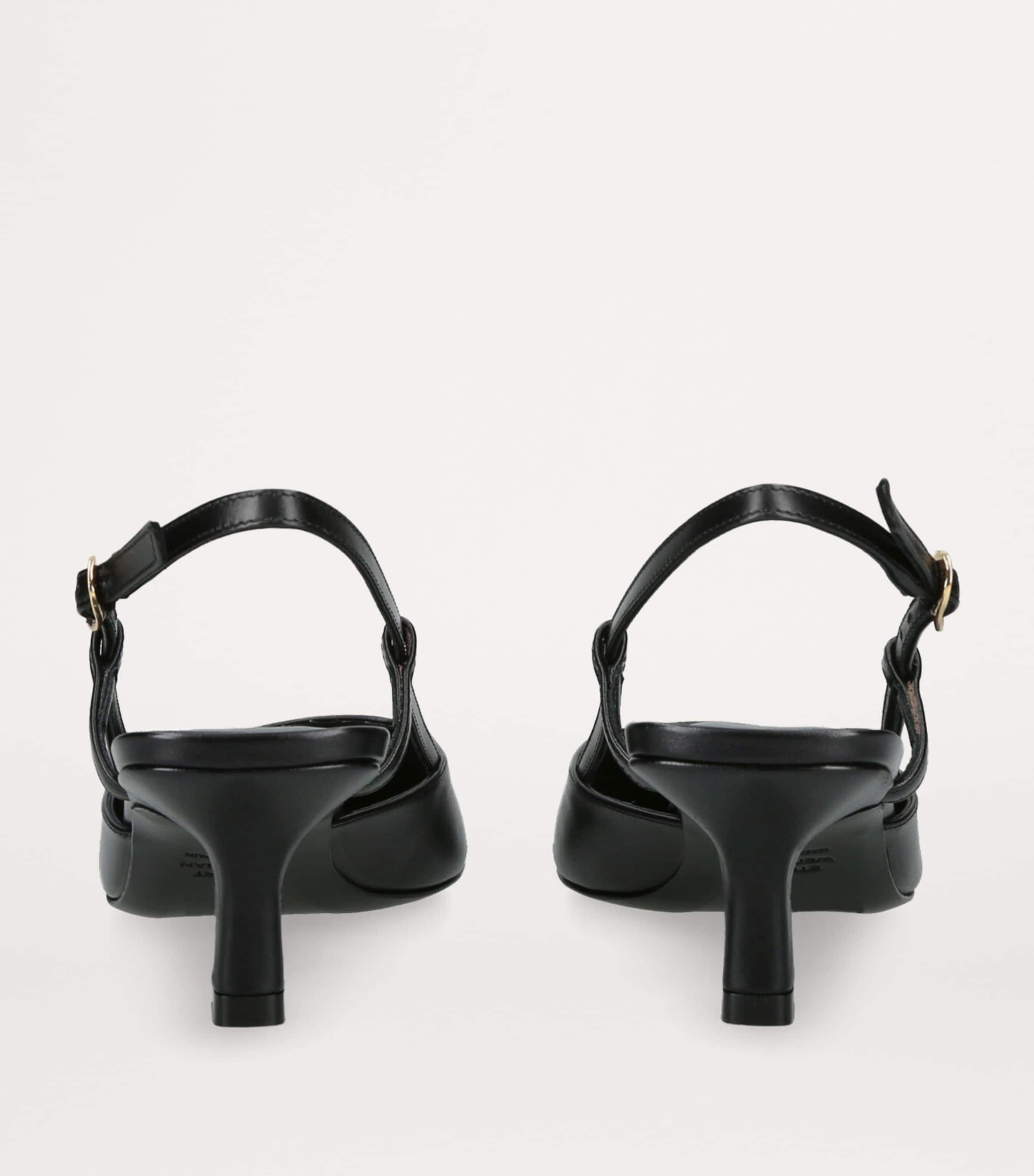 Leather Vinnie Slingback Pumps 50 BLACK Image 2