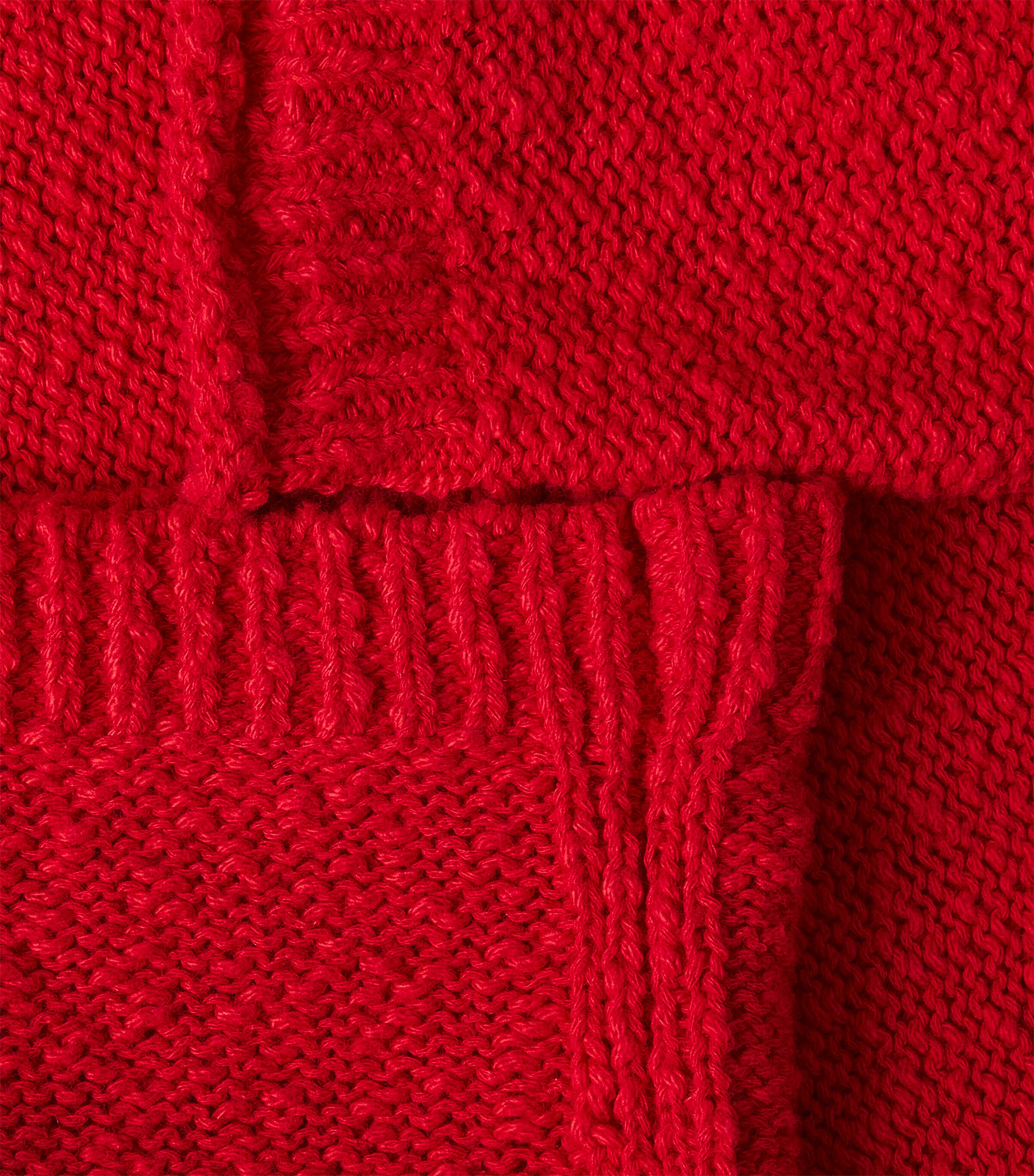 ME+EM Womens Cotton-Linen Bouclé Baby T-Shirt Rose Petal Red Image 6
