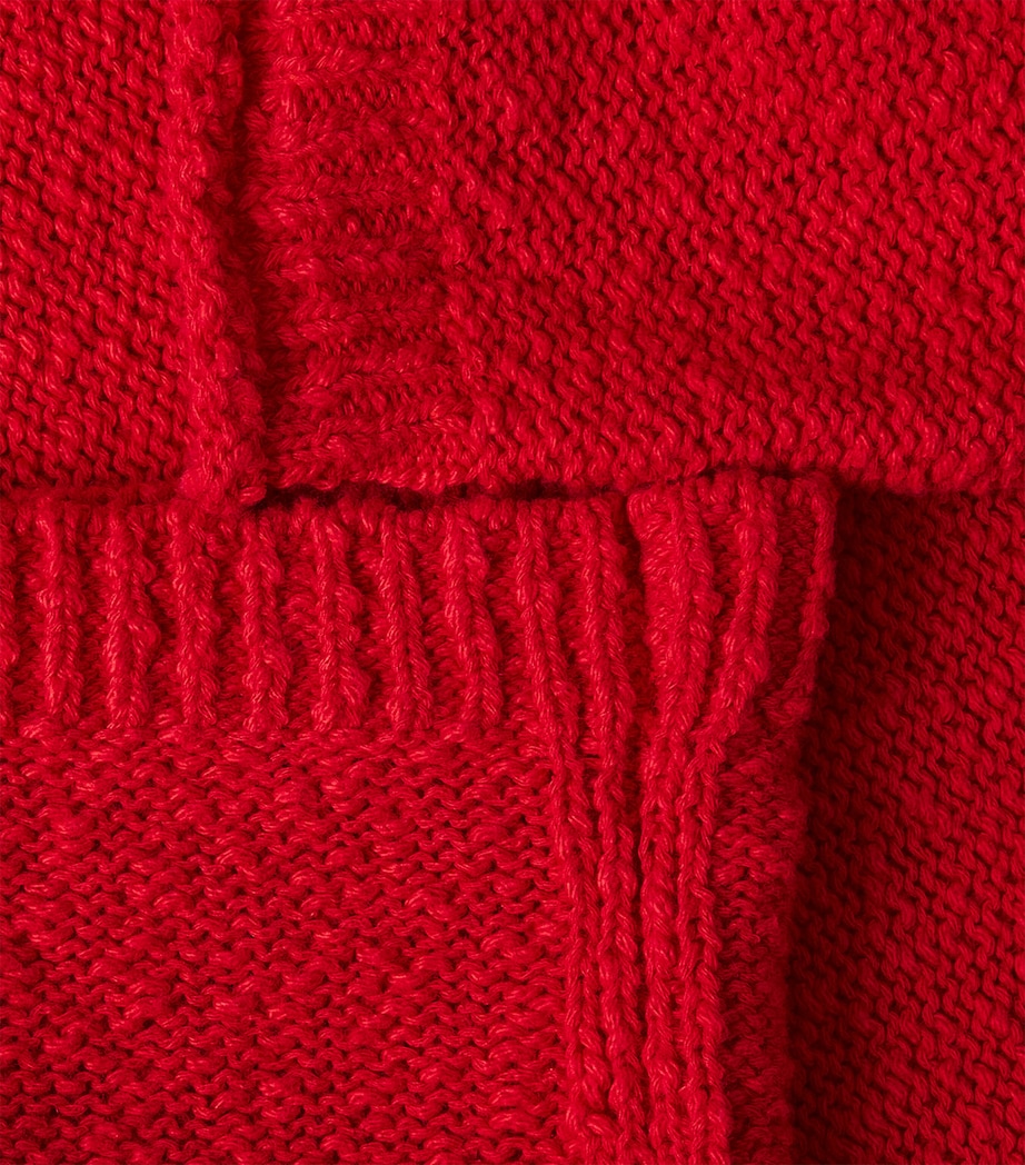ME+EM Womens Cotton-Linen Bouclé Baby T-Shirt Rose Petal Red Image 6