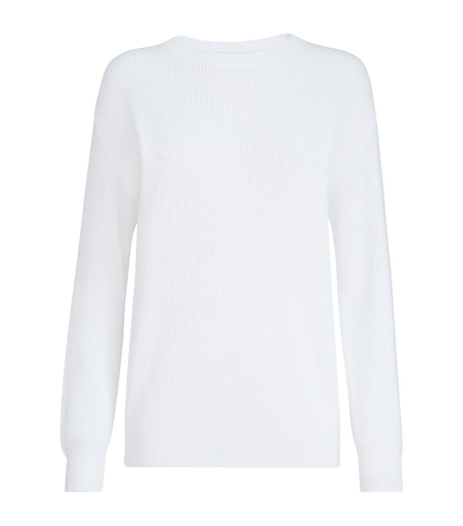 Brunello Cucinelli Womens Cotton Monili-Detail Sweater Image 1