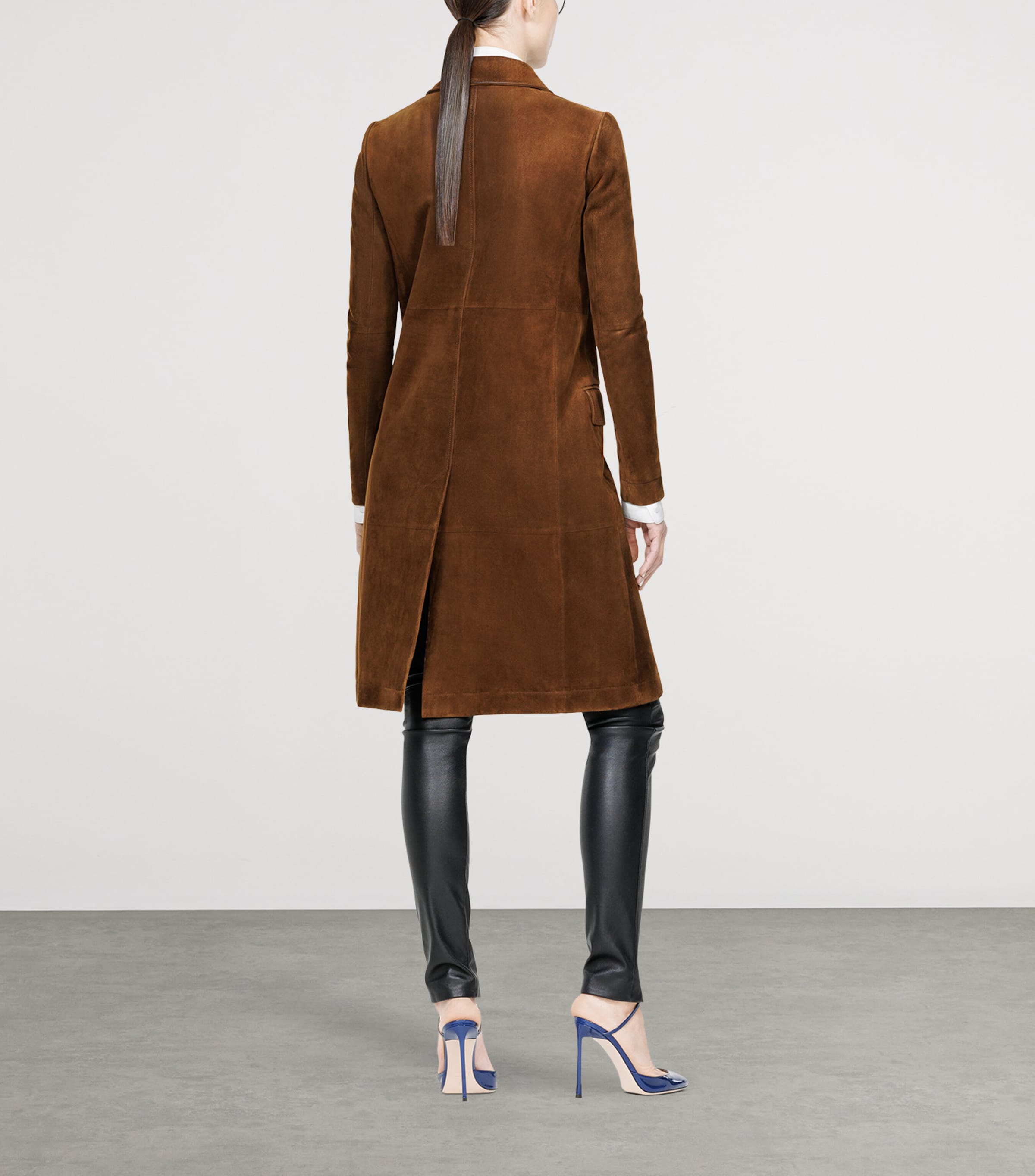 TOM FORD Womens Suede Coat Edl Image 4