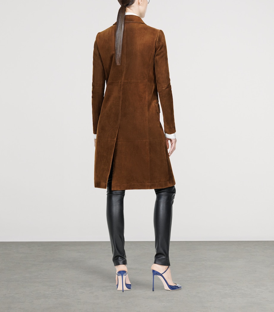 TOM FORD Womens Suede Coat Edl Image 4
