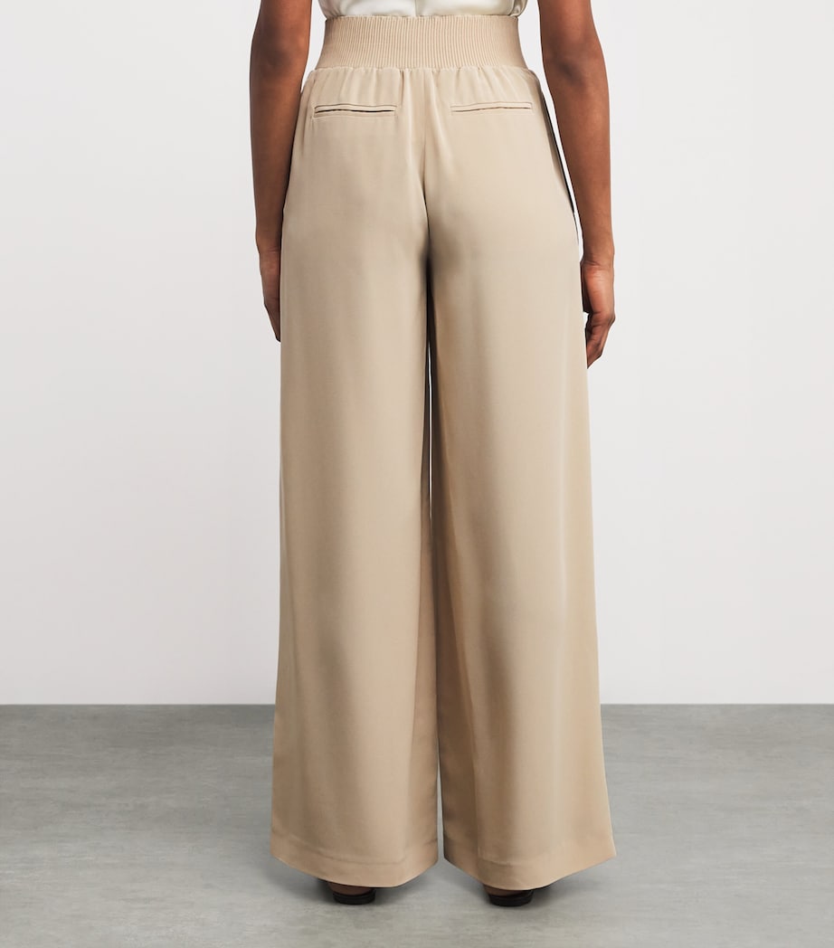 Joseph Womens Nour Wide-Leg Trousers Powder Image 4