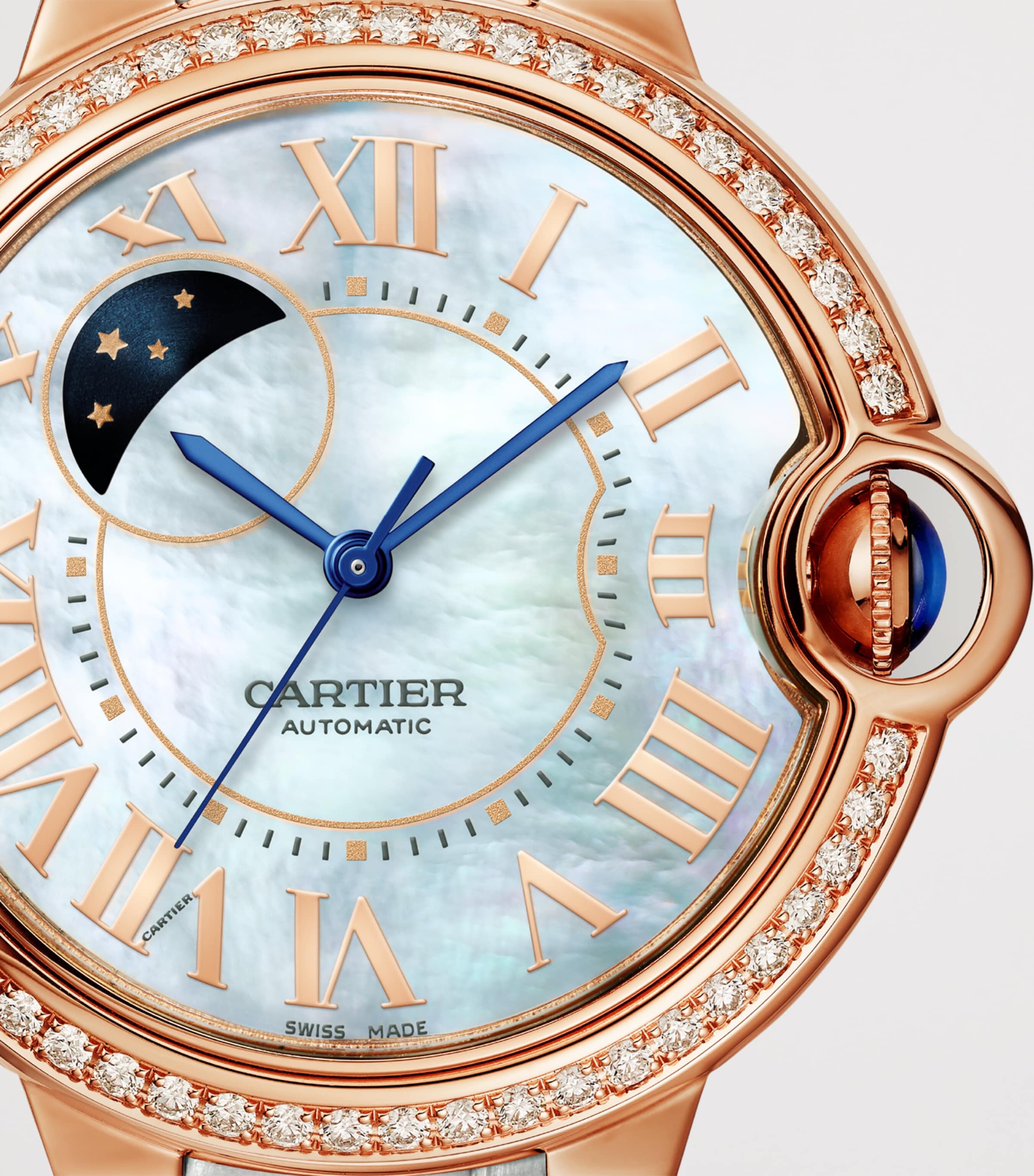 Rose Gold and Diamond Ballon Bleu de Cartier Watch 36mm ROSE GOLD Image 6