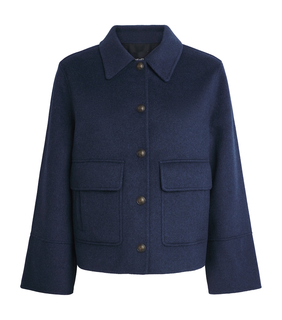 Wool-Cashmere Twin-Pocket Jacket NAVY/BLACK Image 1